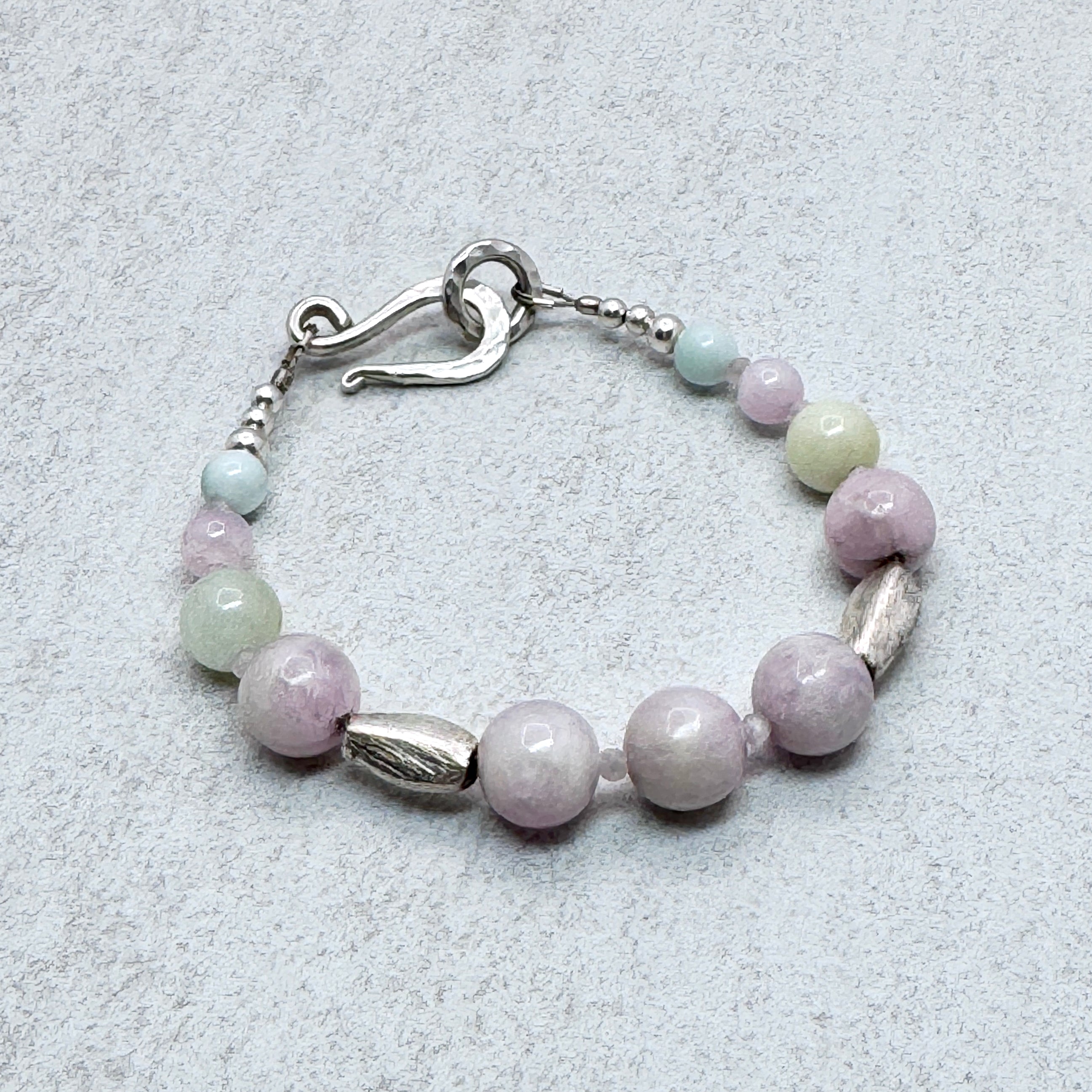 Pastel Gemstones & Sterling Silver Bracelet