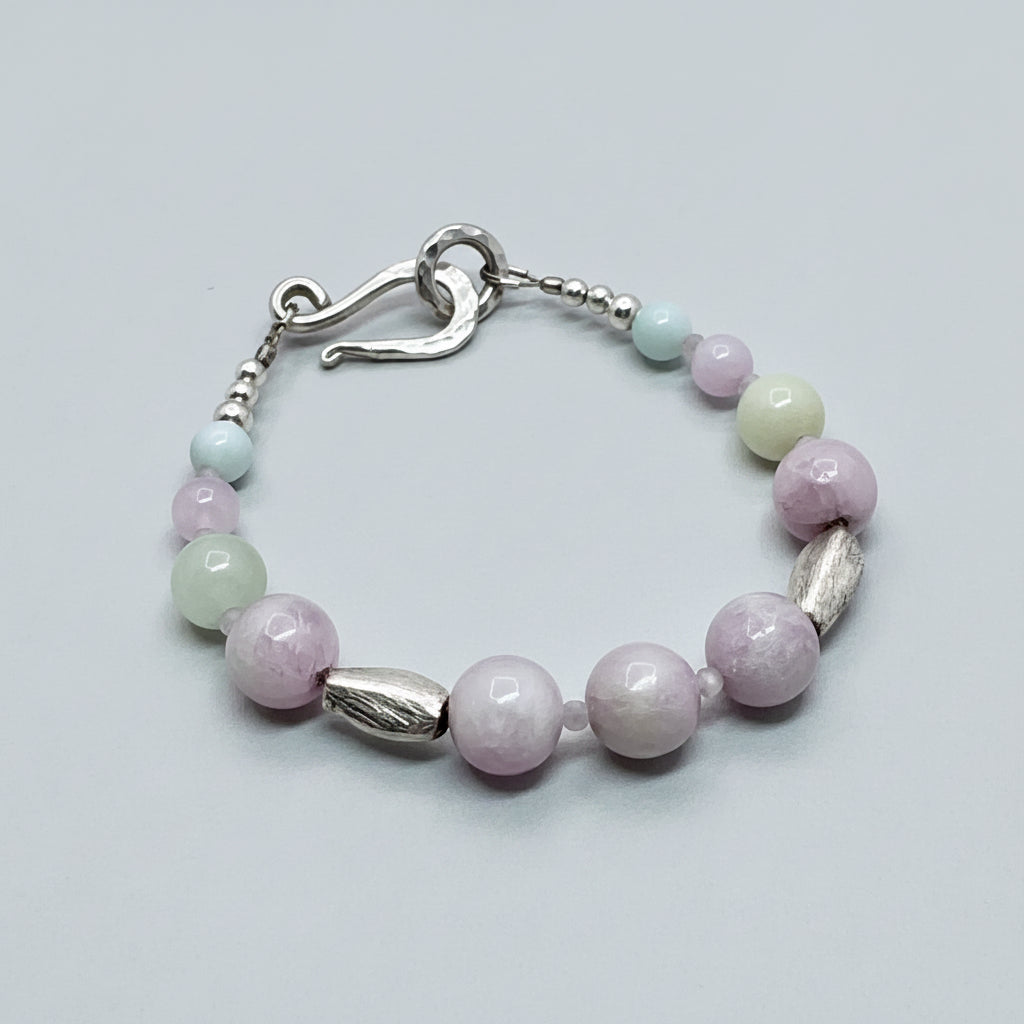 Pastel Gemstones & Sterling Silver Bracelet