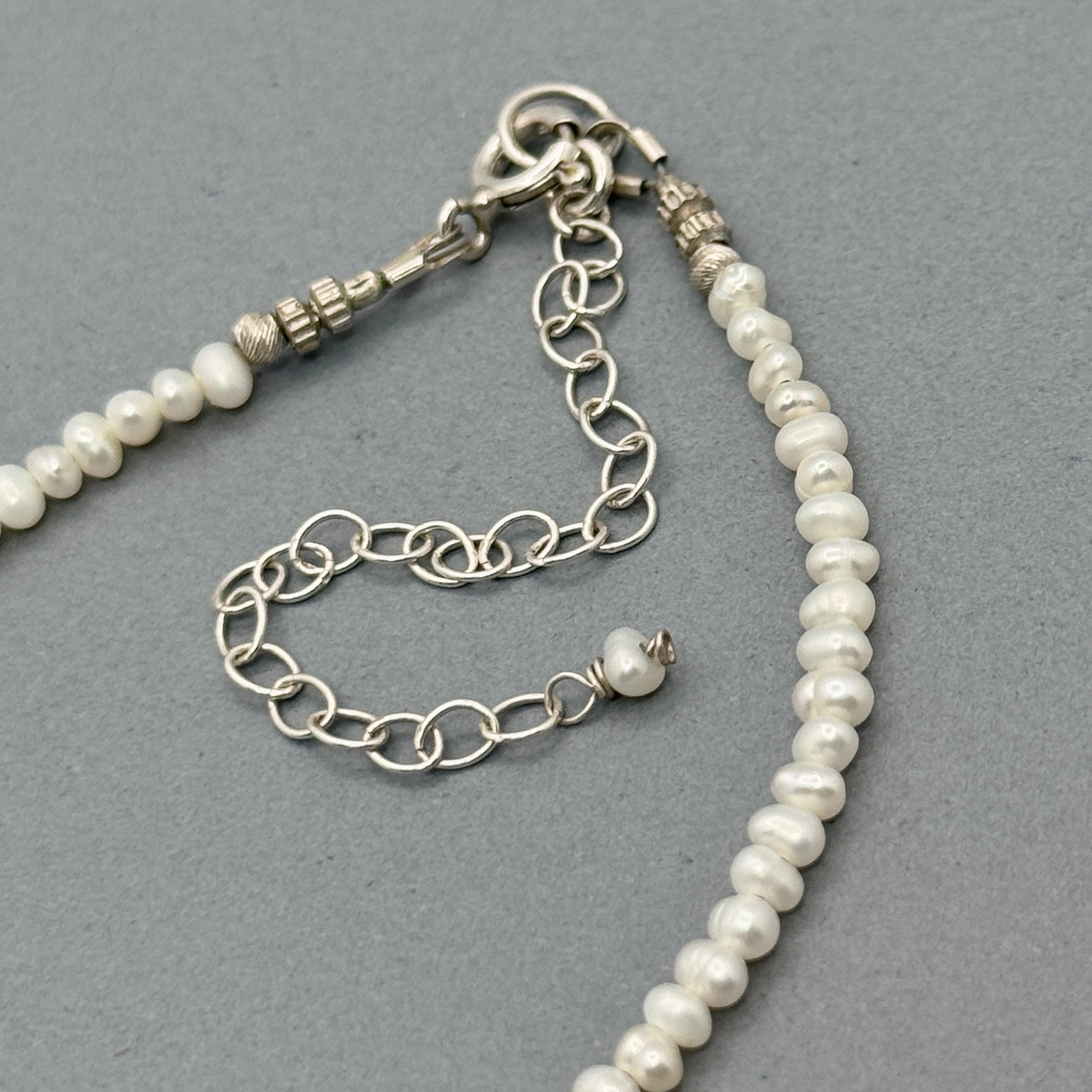 Tanzanite & Pearl Sterling Silver Choker