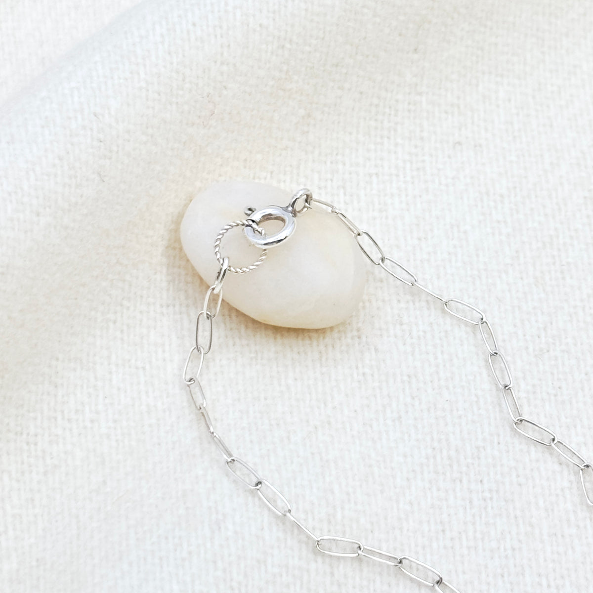 Tahitian Pearl 925 Silver Paperclip Necklace