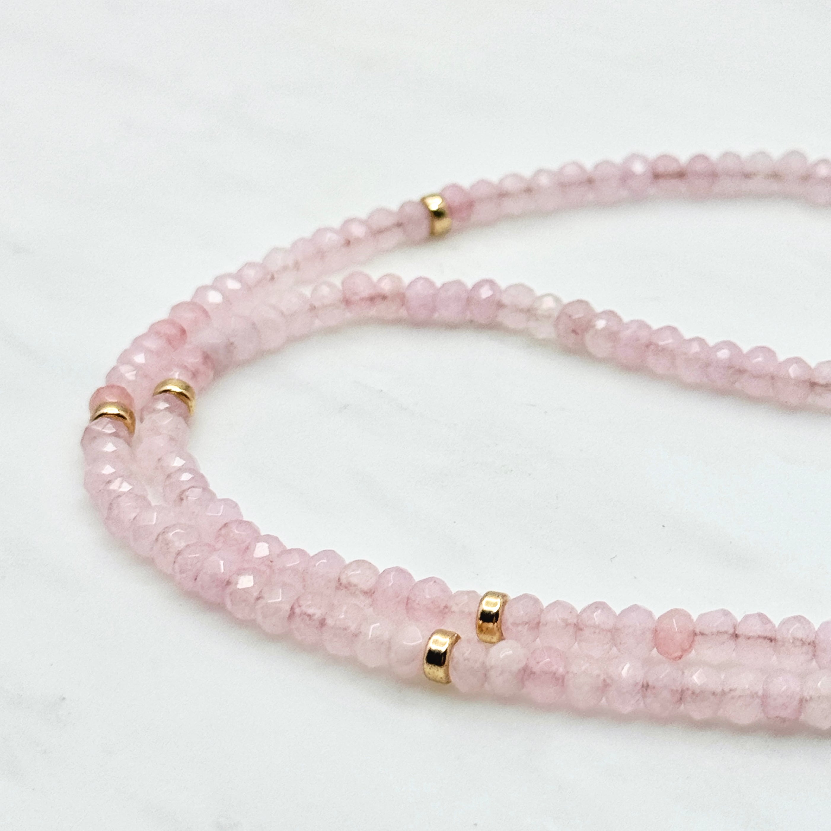 Rose Quartz & Baroque Pearl Toggle Necklace