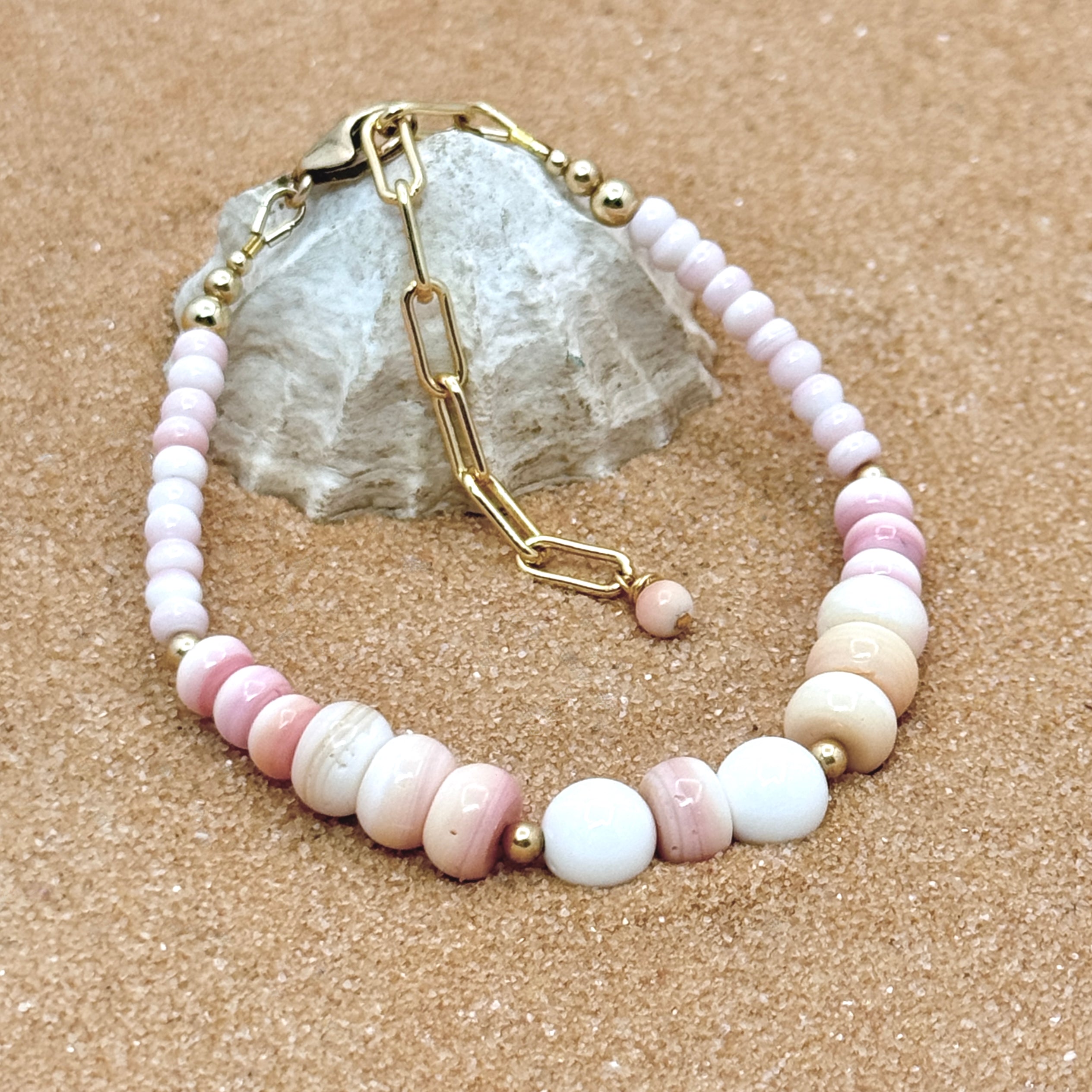 Pink Conch Shell 14Kt Gold-Filled Bracelet