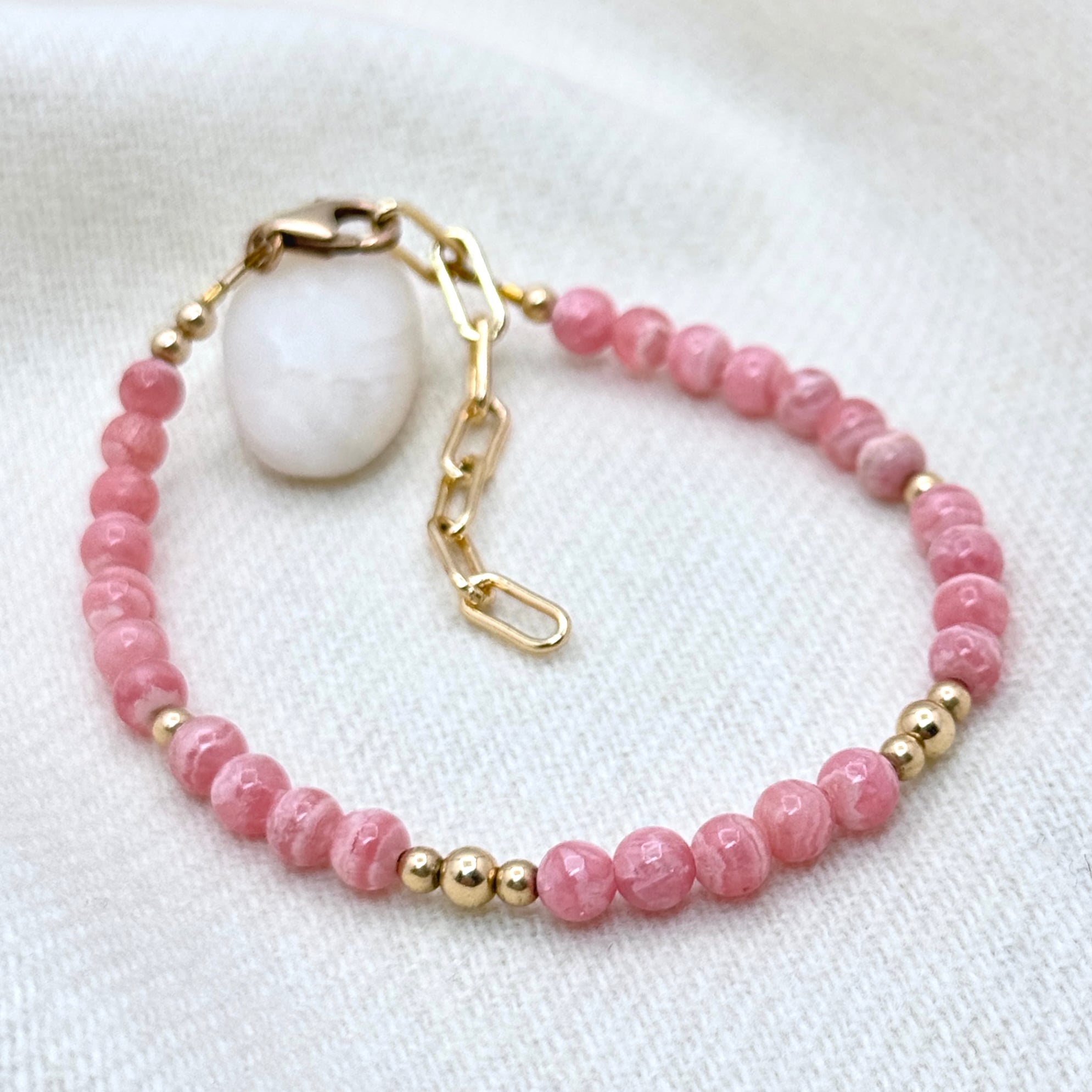 Rhodochrosite Gold-Filled Bracelet