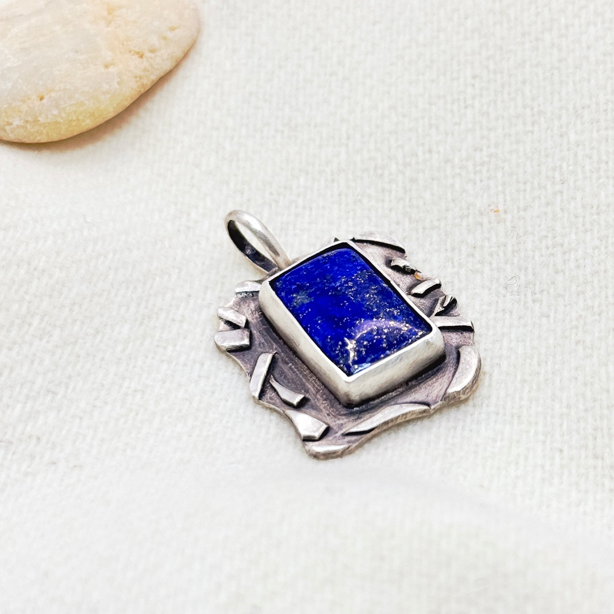 Sterling Silver Lapis Fused Pendant Necklace
