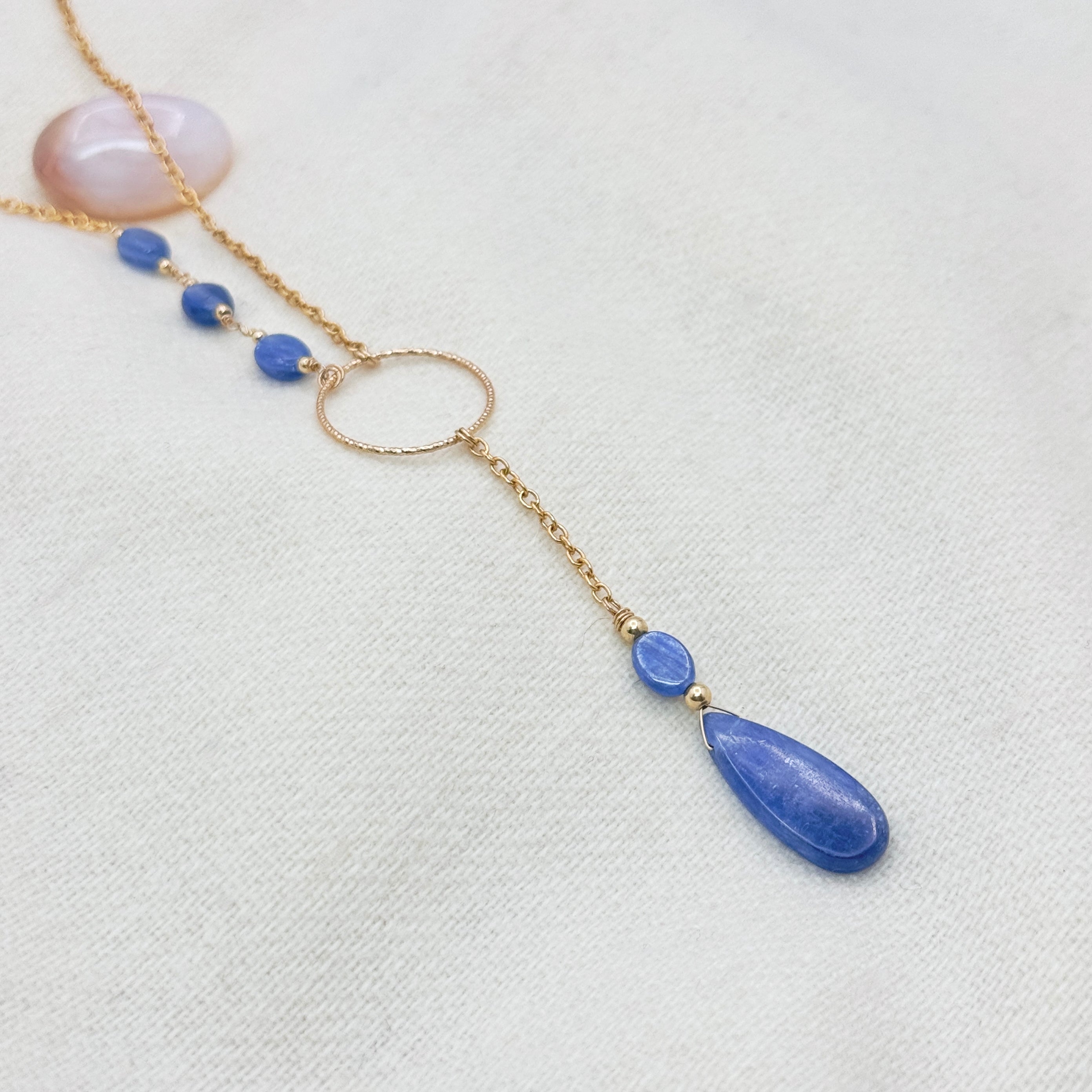 Blue Kyanite Gold-Filled Y-Style Necklace