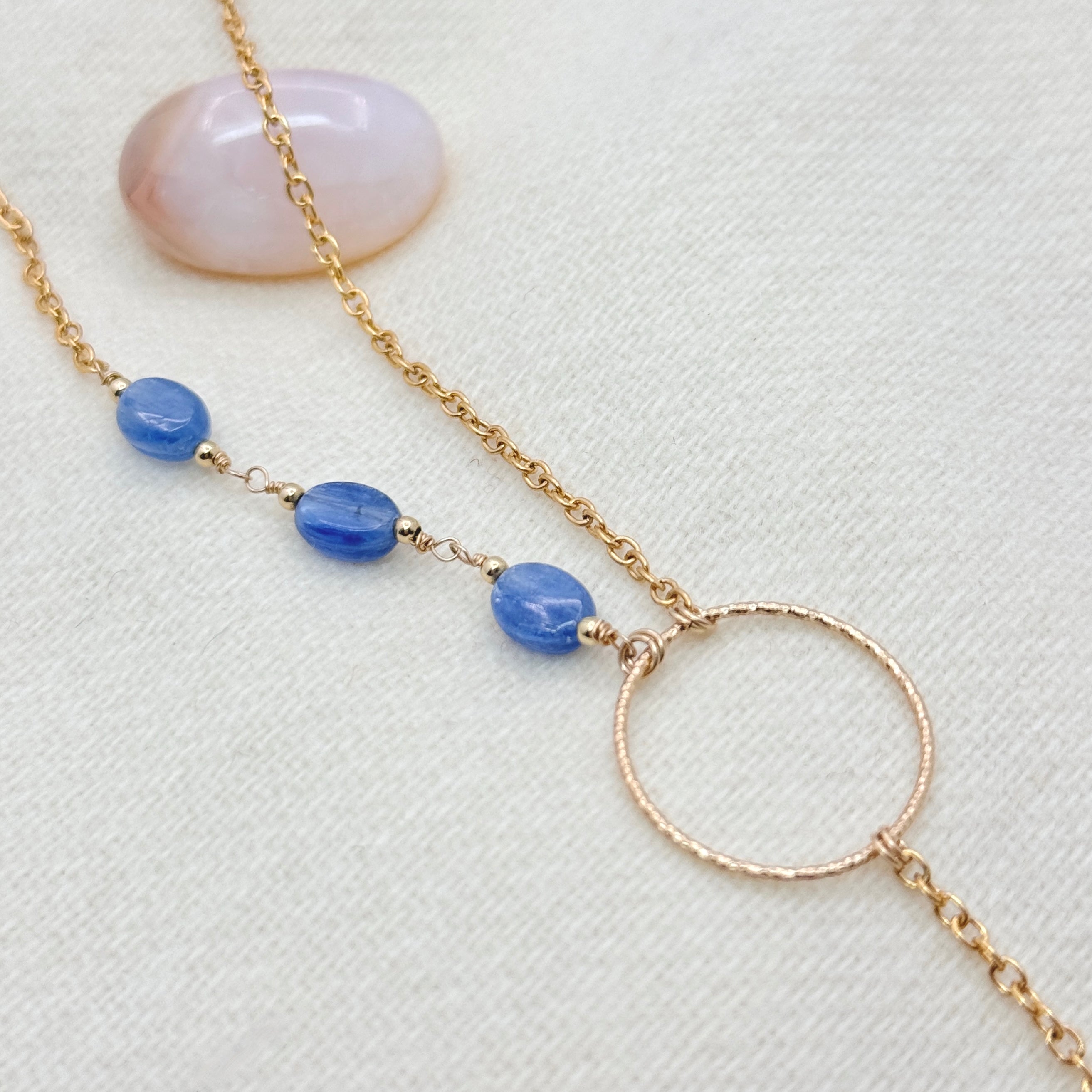 Blue Kyanite Gold-Filled Y-Style Necklace