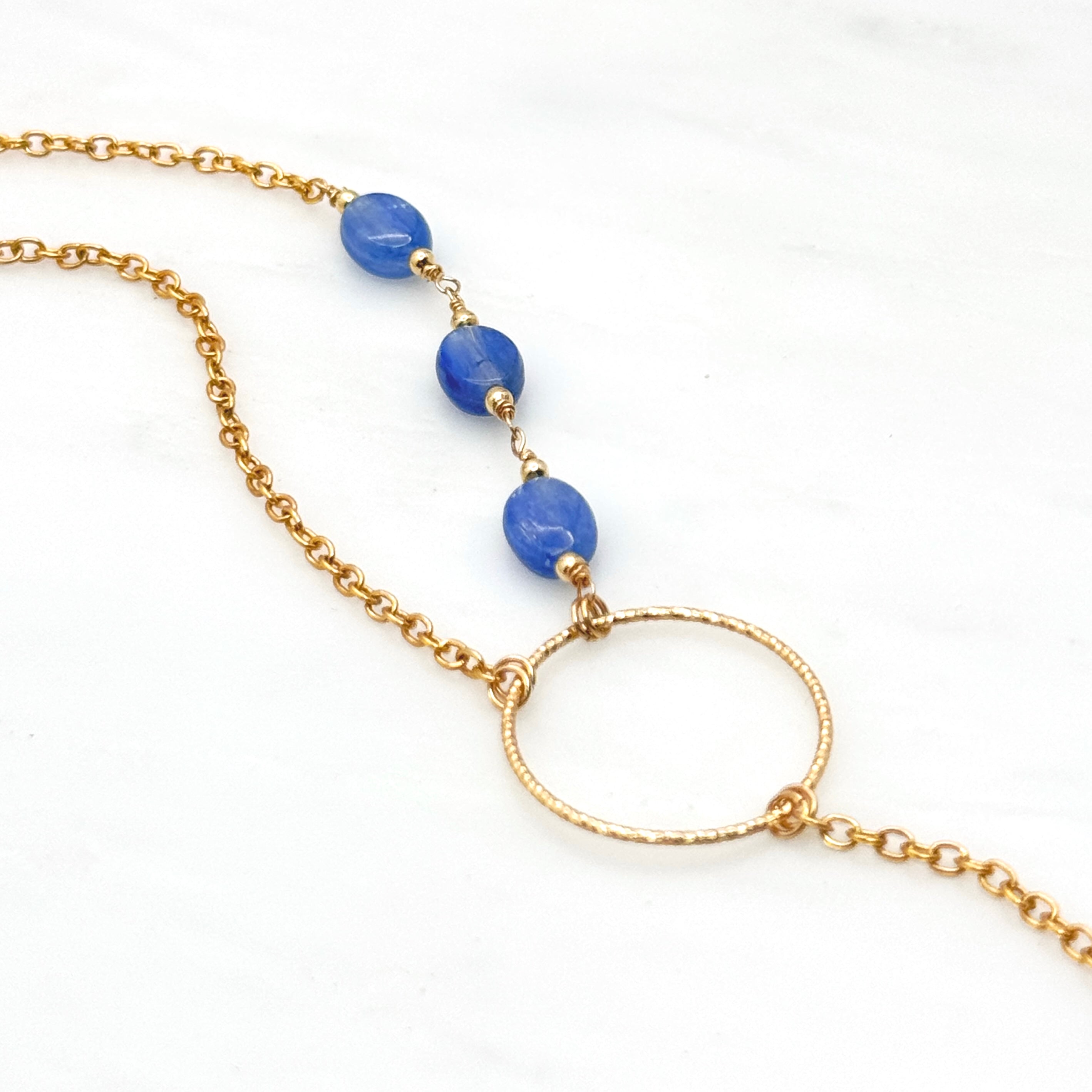 Blue Kyanite Gold-Filled Y-Style Necklace