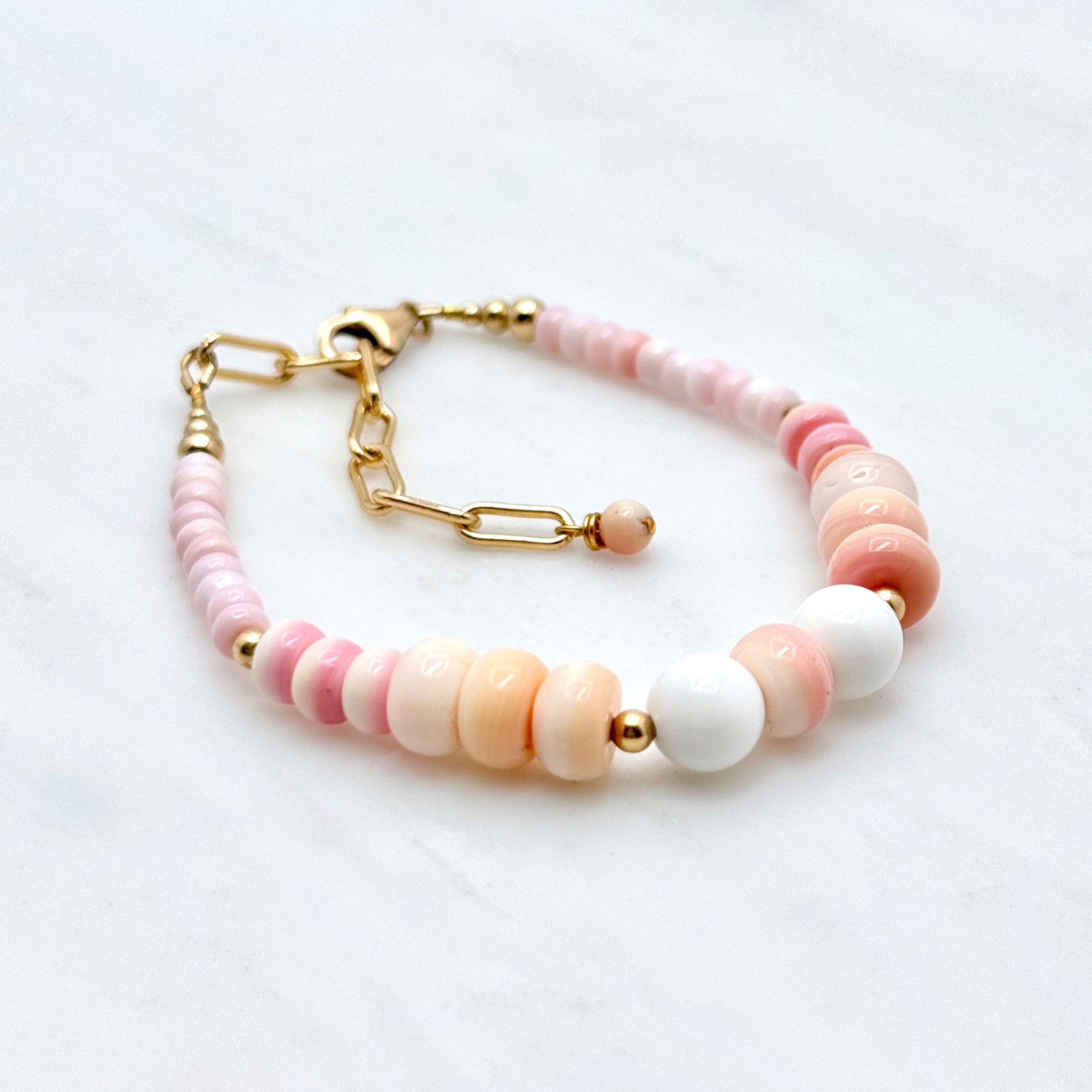 Pink Conch Shell 14Kt Gold-Filled Bracelet