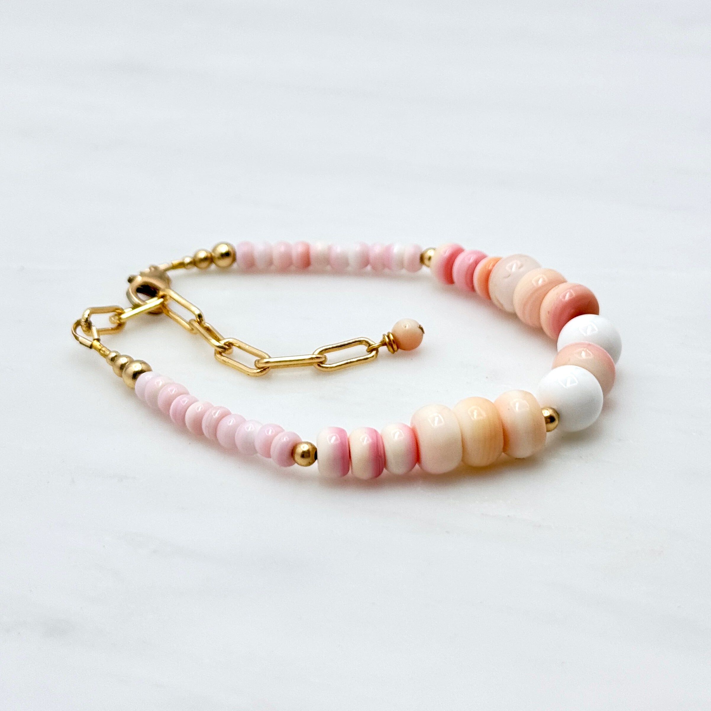 Pink Conch Shell 14Kt Gold-Filled Bracelet