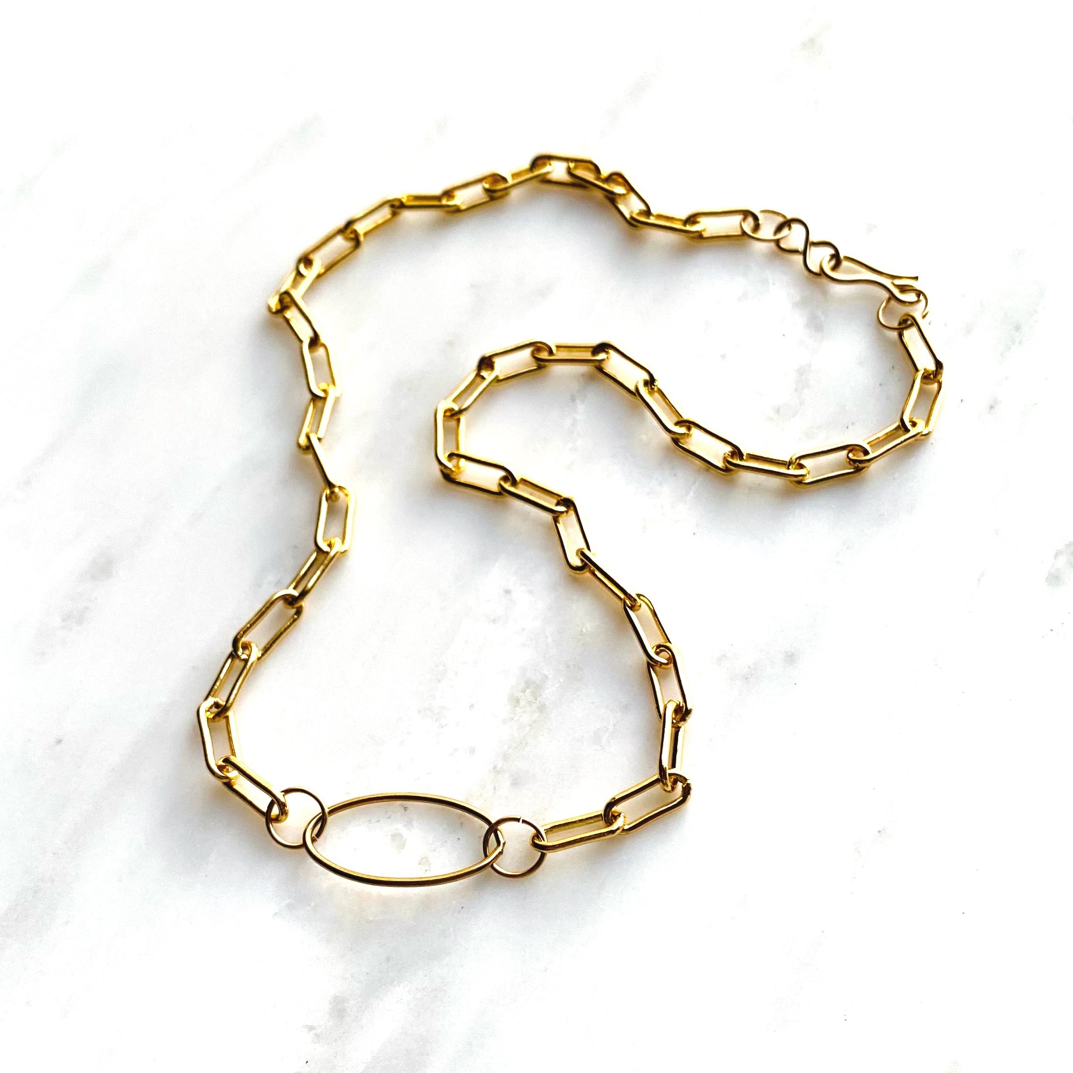 14K Gold Filled Paperclip Chain Necklace