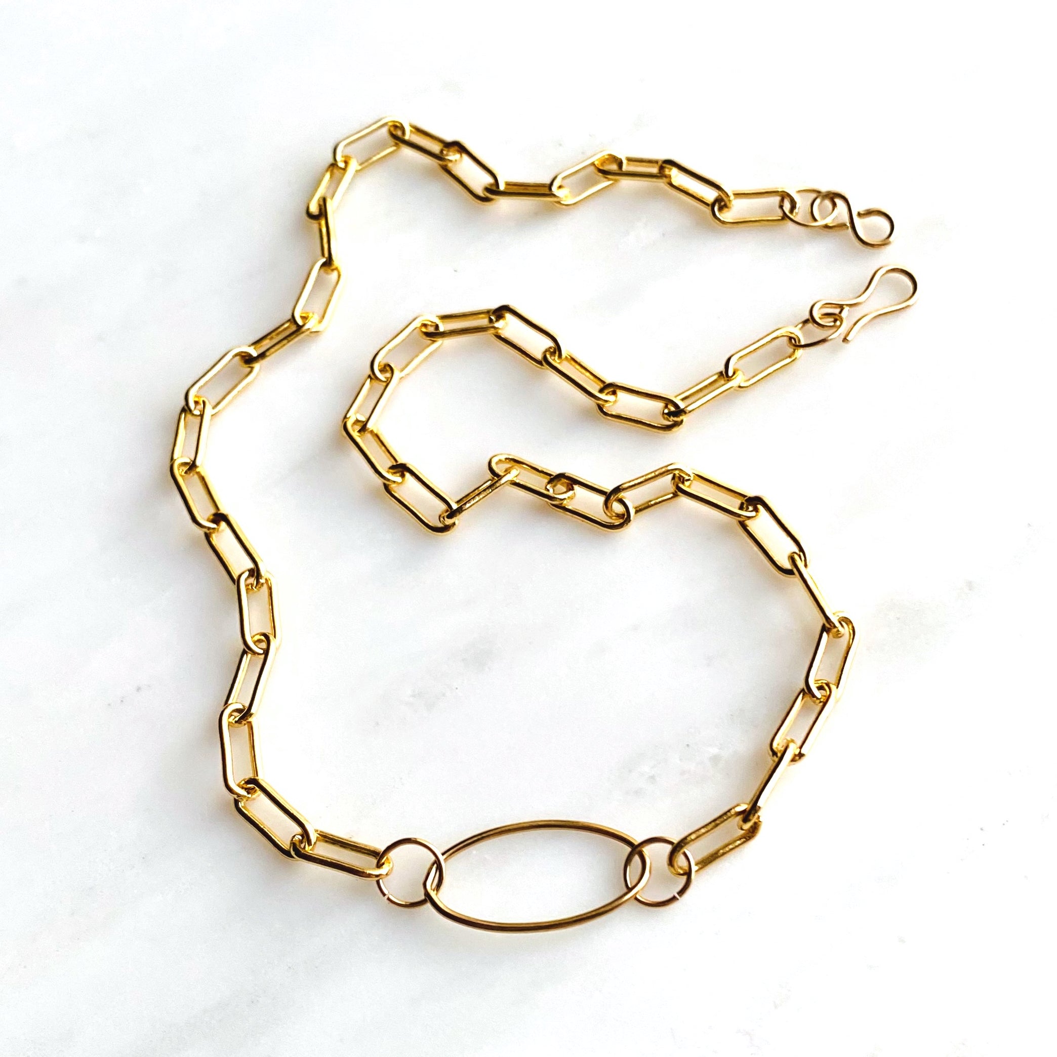 14K Gold Filled Paperclip Chain Necklace