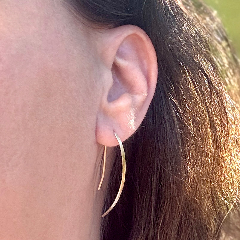Hammered Gold-Filled Blade Earrings