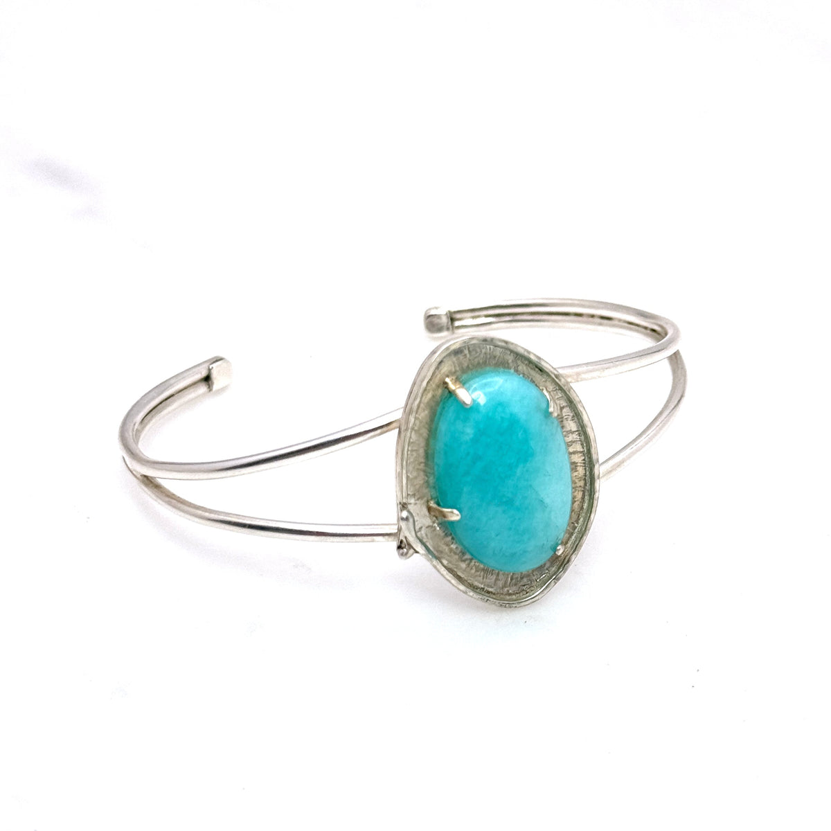 Amazonite Sterling Silver Statement Cuff