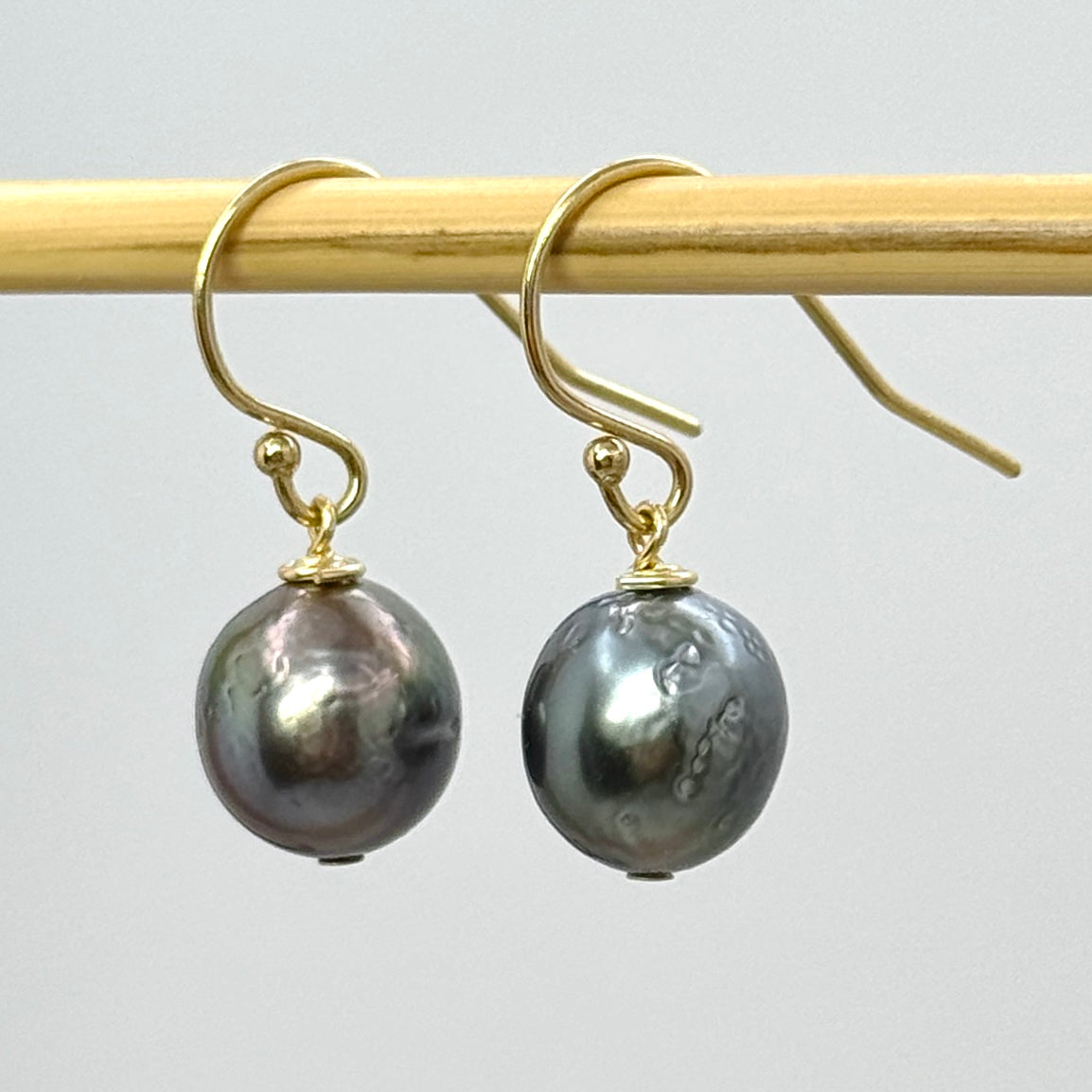 Tahitian Pearl Drop Gold-Filled Earrings