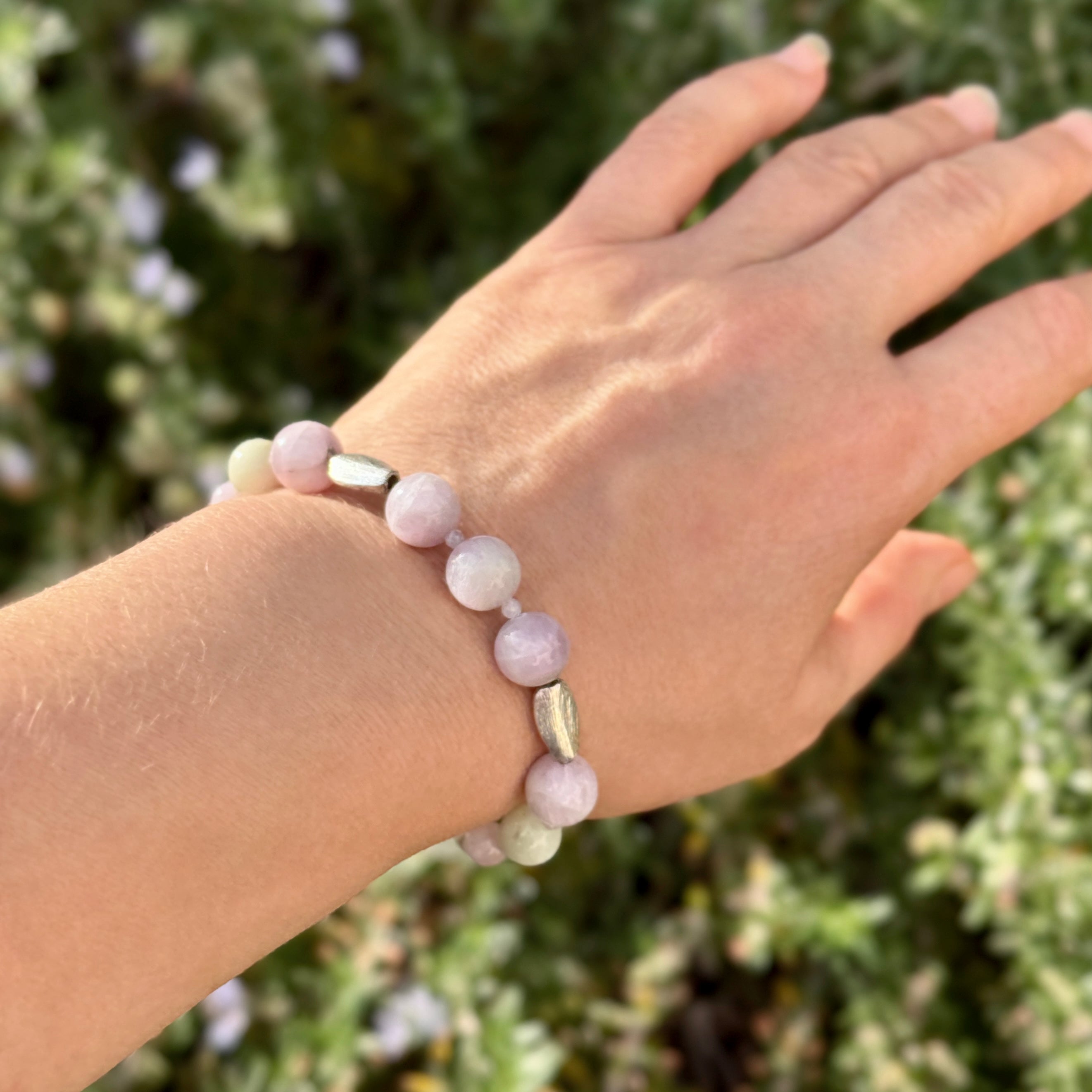 Pastel Gemstones & Sterling Silver Bracelet
