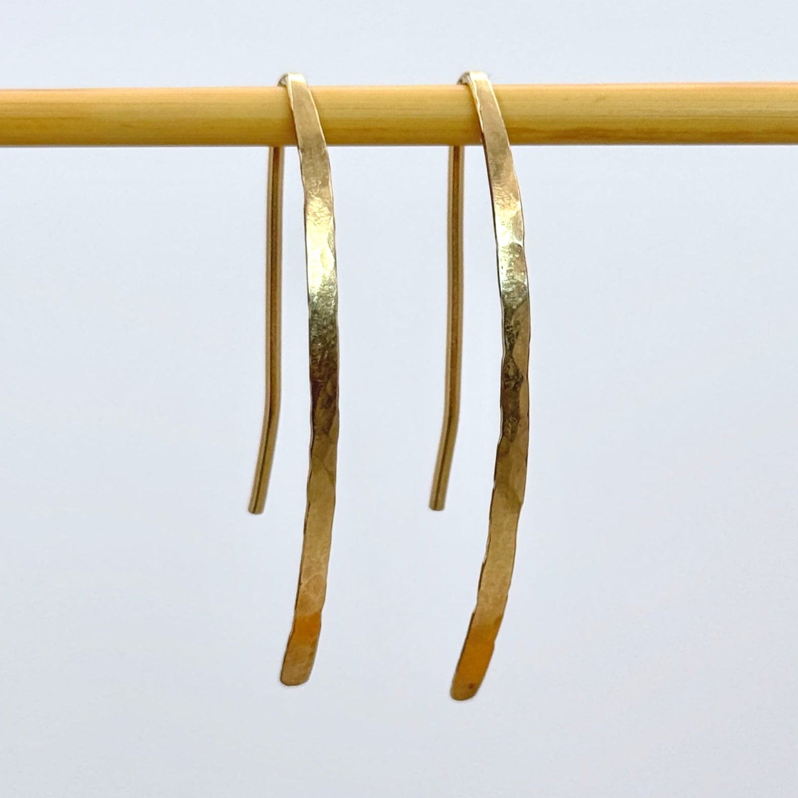 Hammered Gold-Filled Blade Earrings