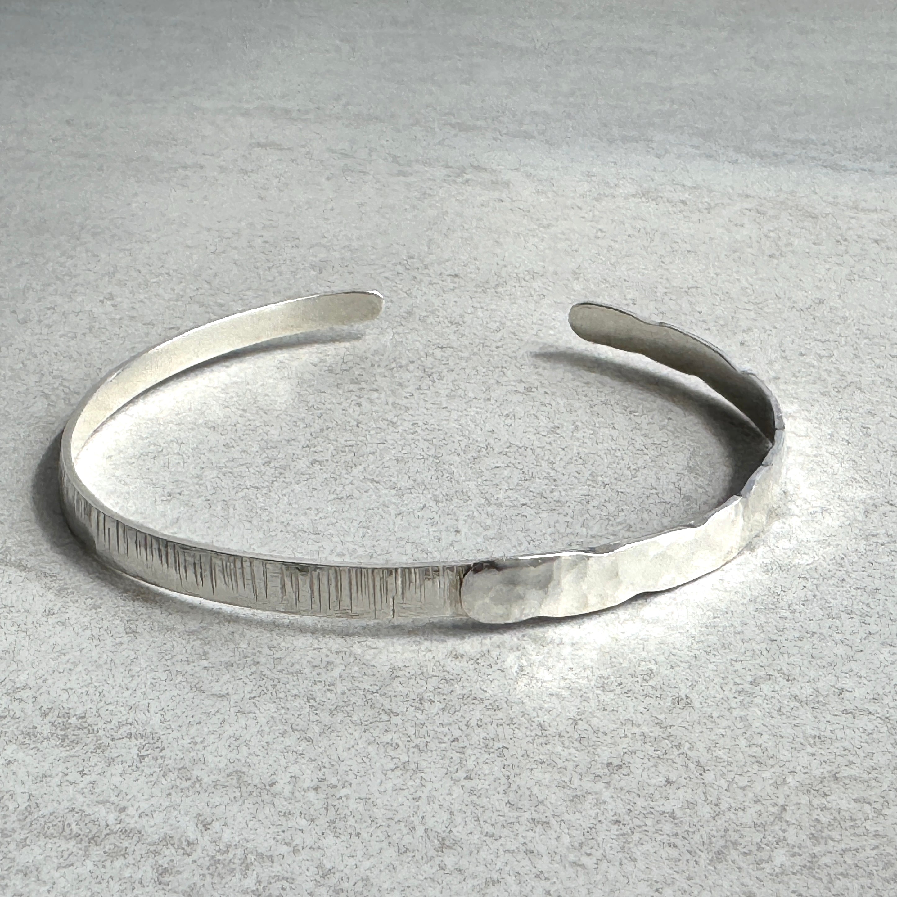 Sterling Silver Textured Stacking Cuff