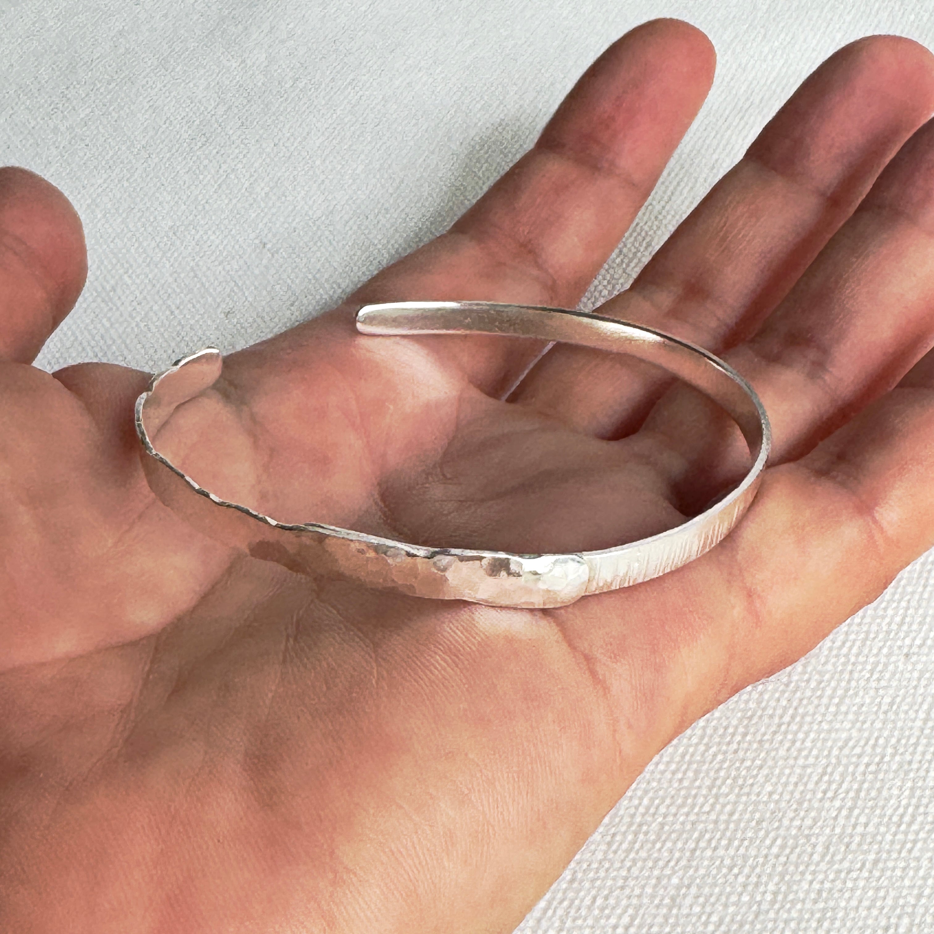 Sterling Silver Textured Stacking Cuff