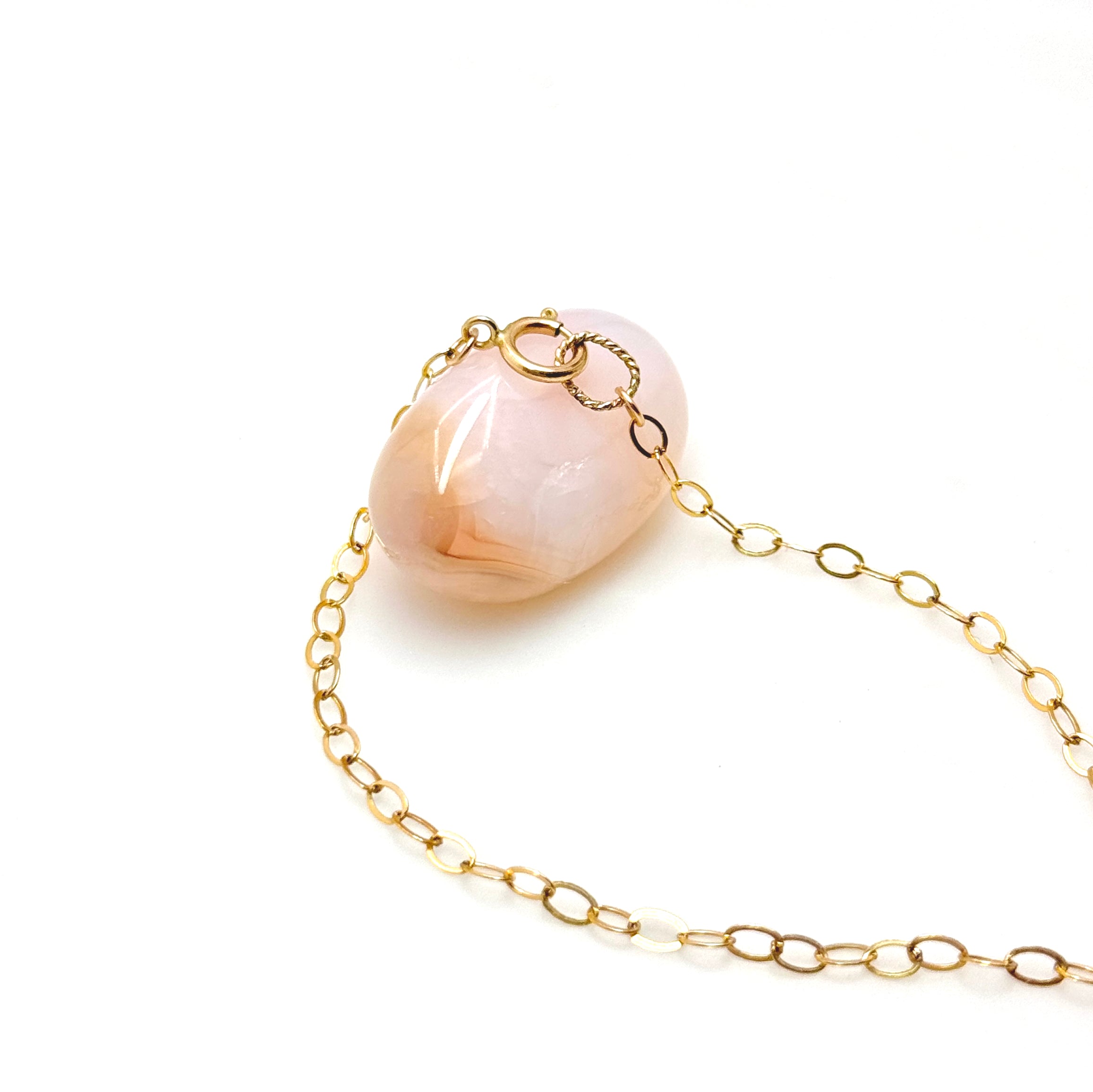 Larimar and Pearl Gold Y Necklace with Charms
