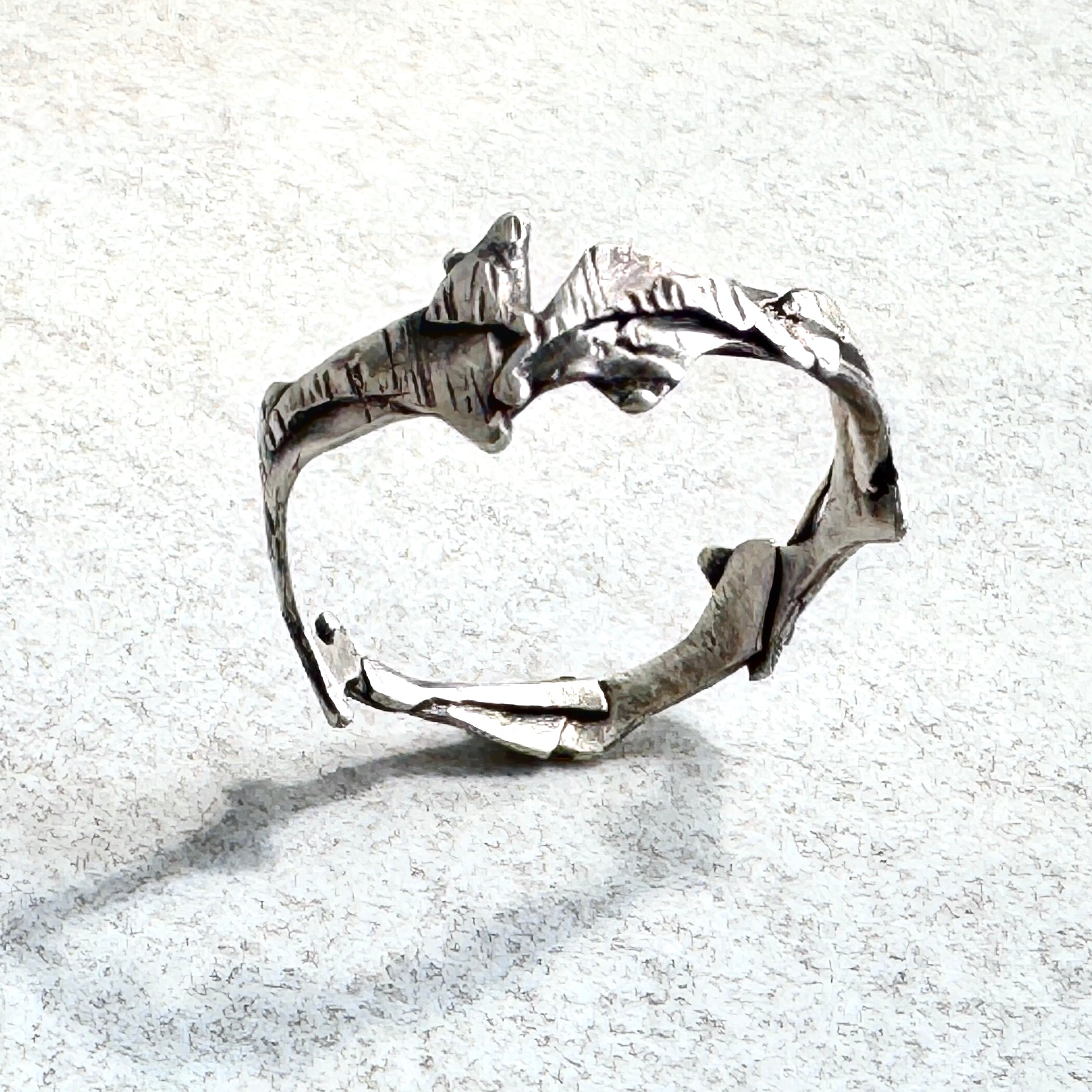 Sculpted Recycled Sterling Silver Ring Unisex