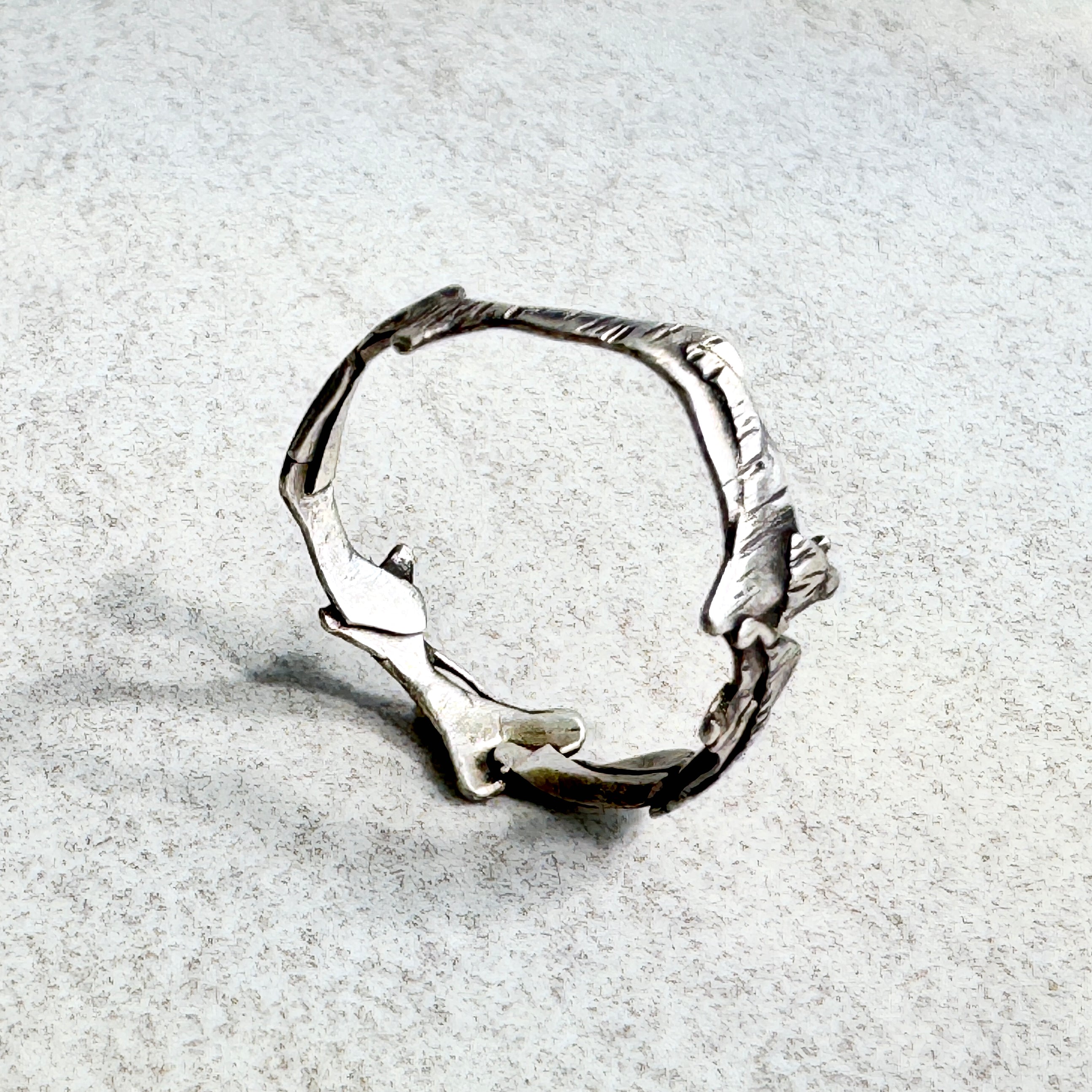 Sculpted Recycled Sterling Silver Ring Unisex
