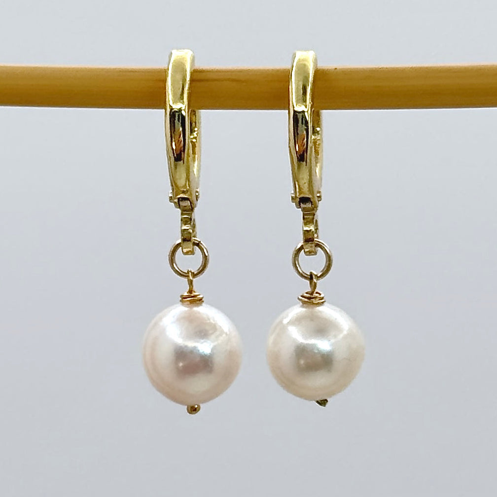 14k Gold-Filled Akoya Pearl Drop Earrings