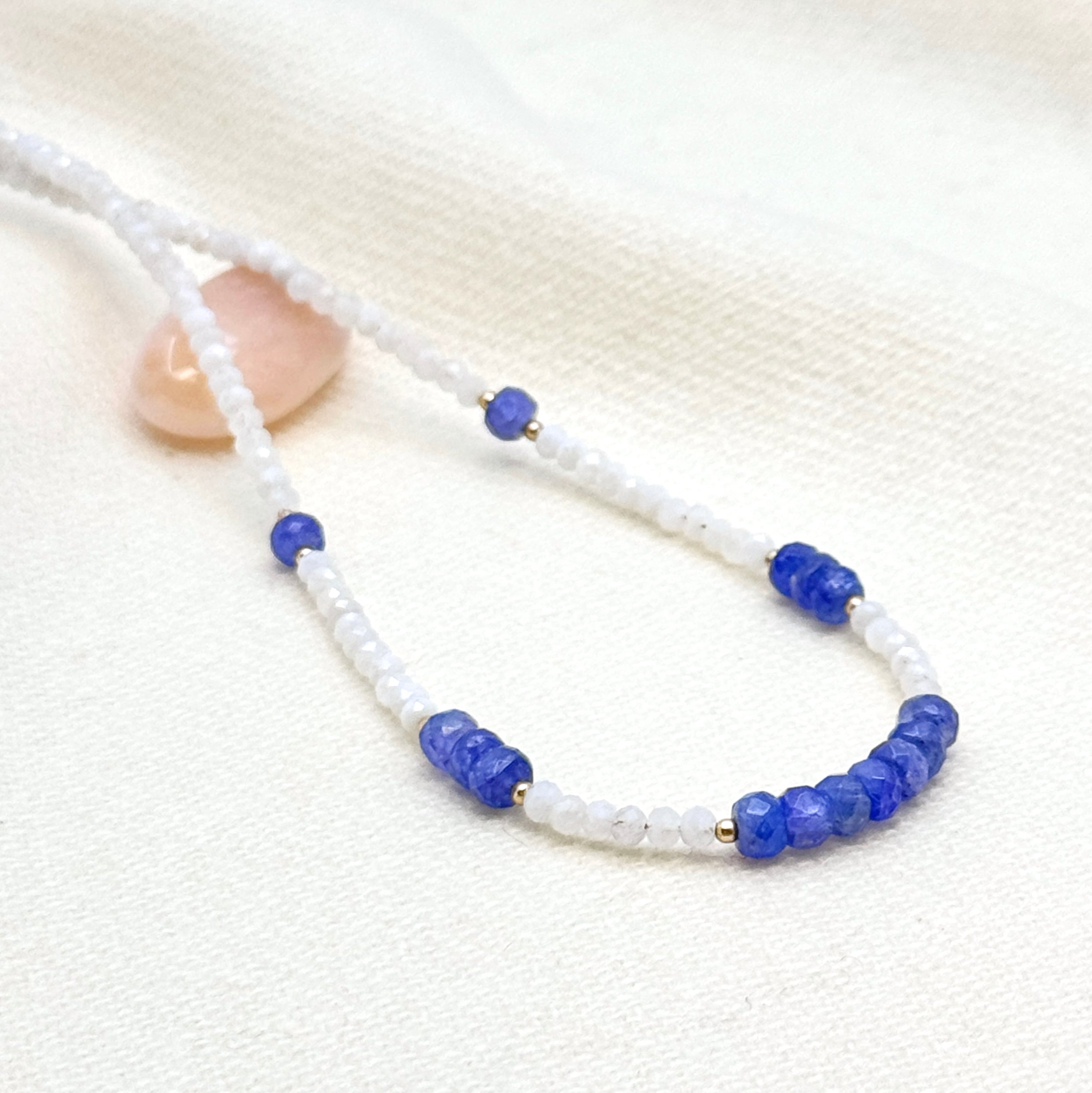 Tanzanite & Moonstone Gold-Filled Necklace