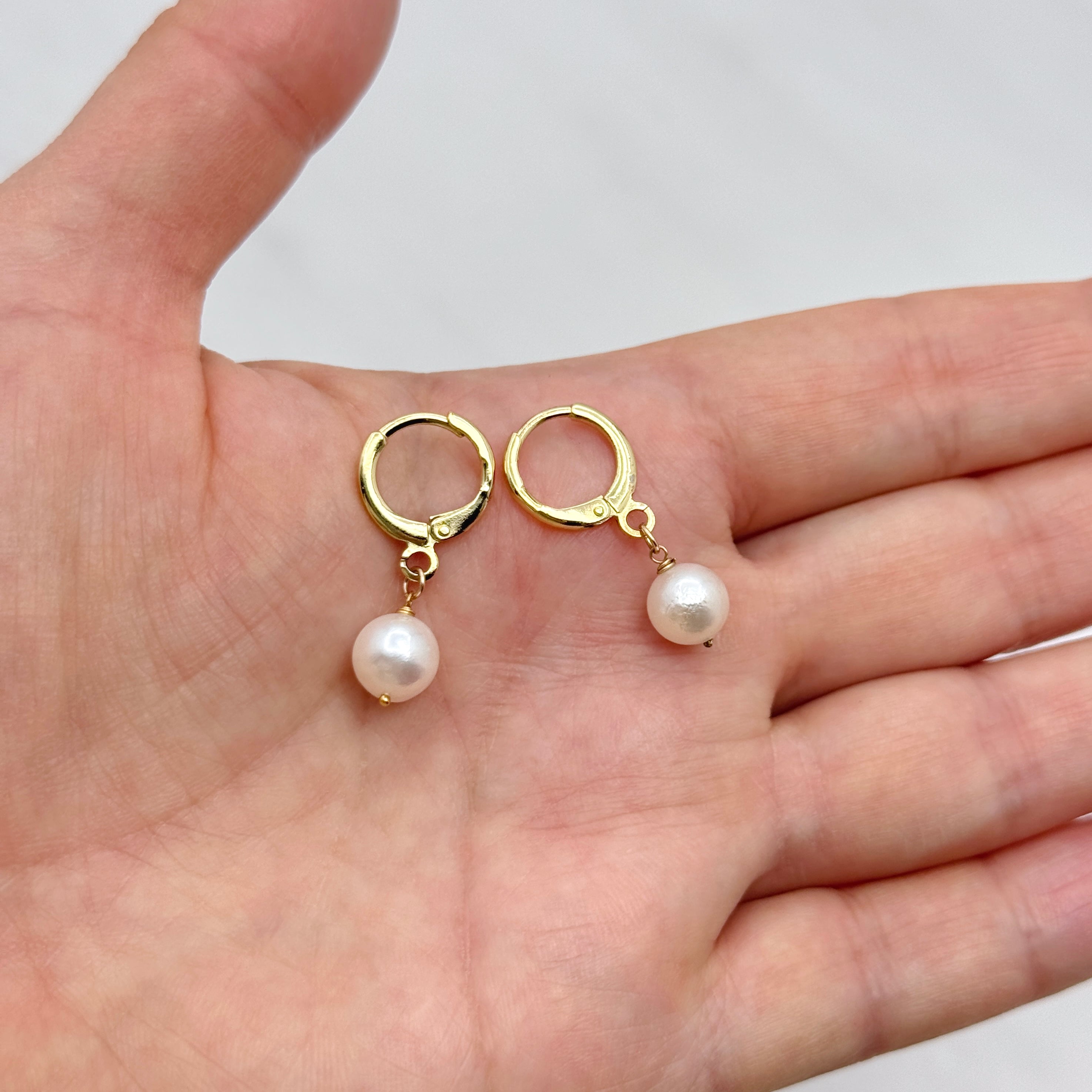 14k Gold-Filled Akoya Pearl Drop Earrings