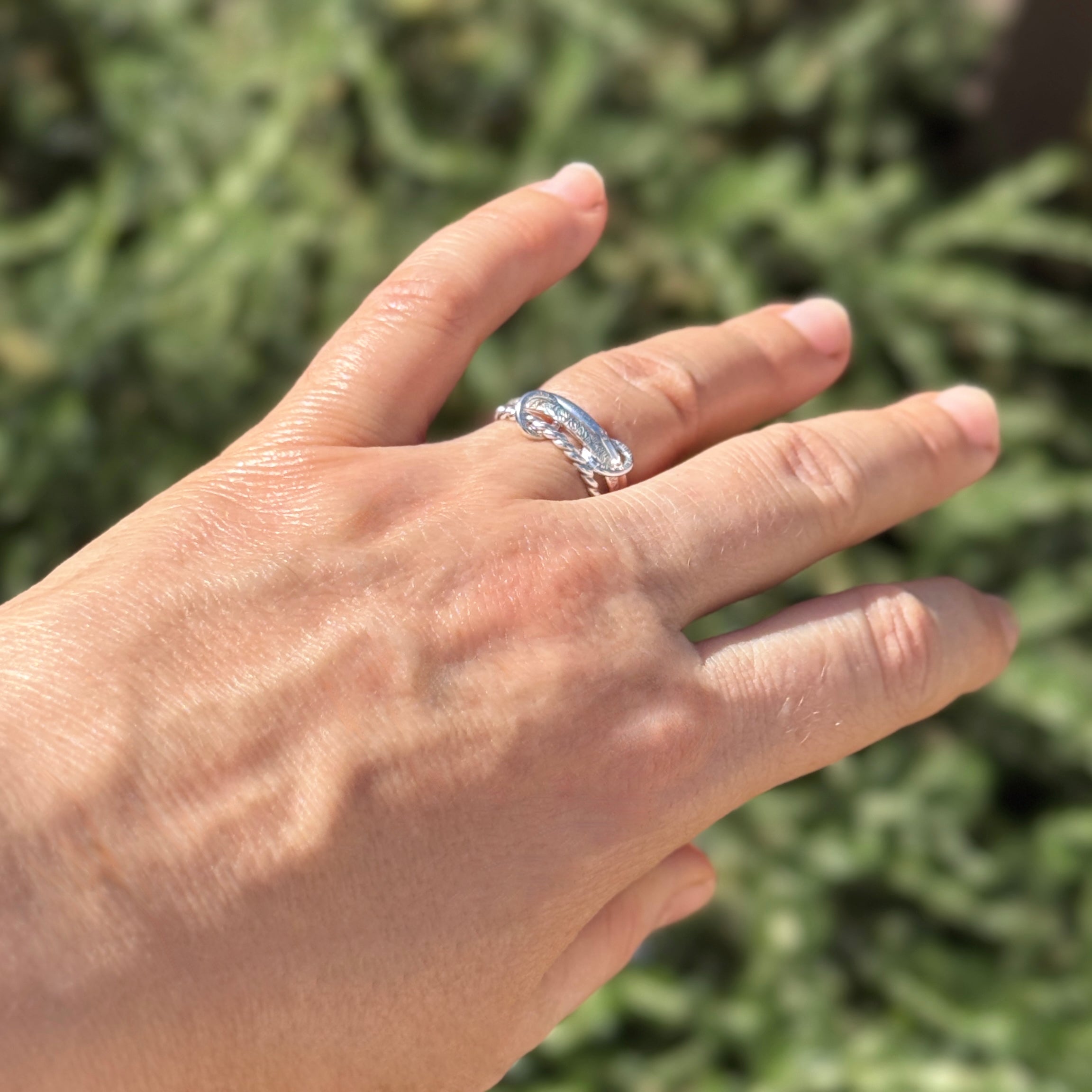 Sterling Silver Textured Stacking Ring Set