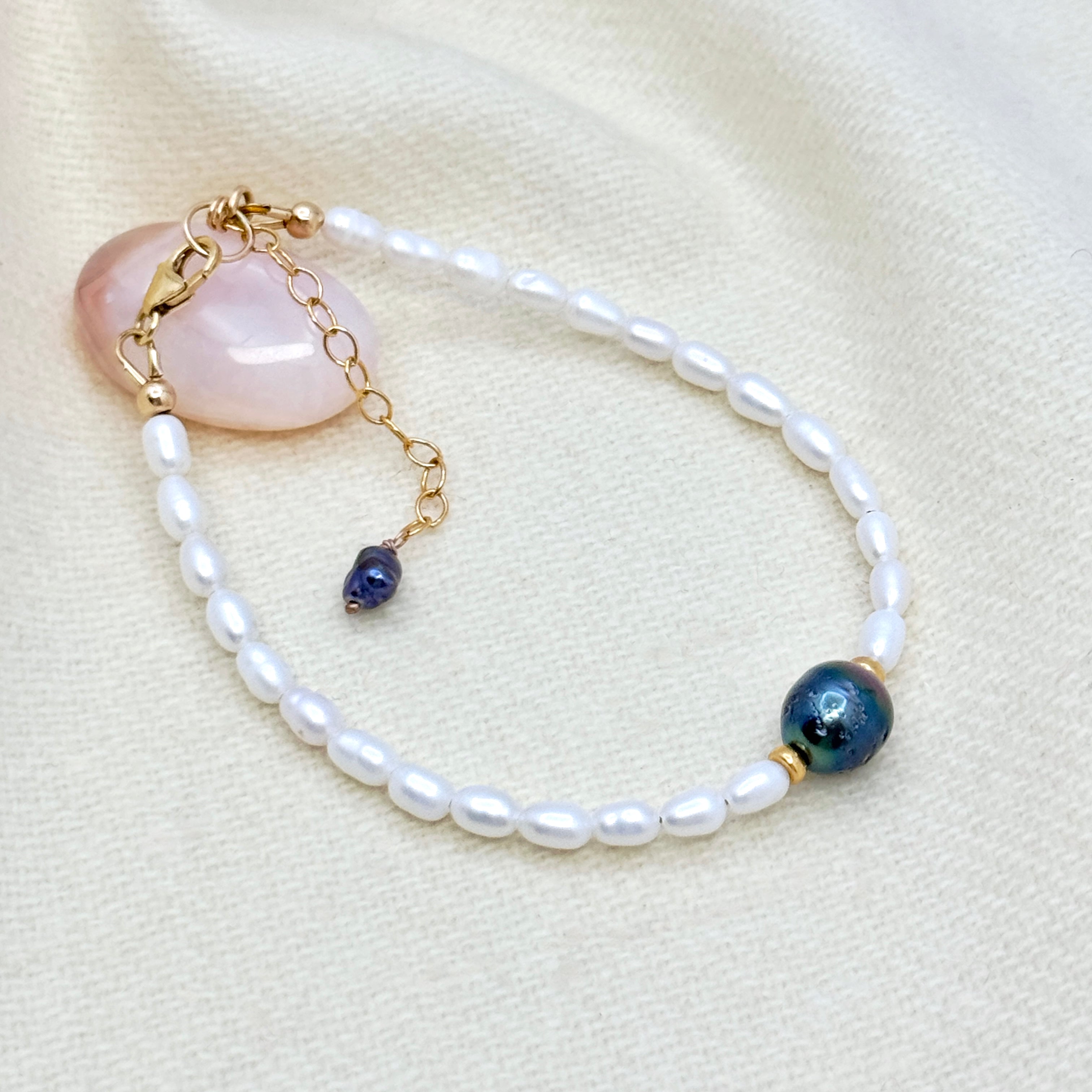 Tahitian & White Freshwater Pearl Bracelet