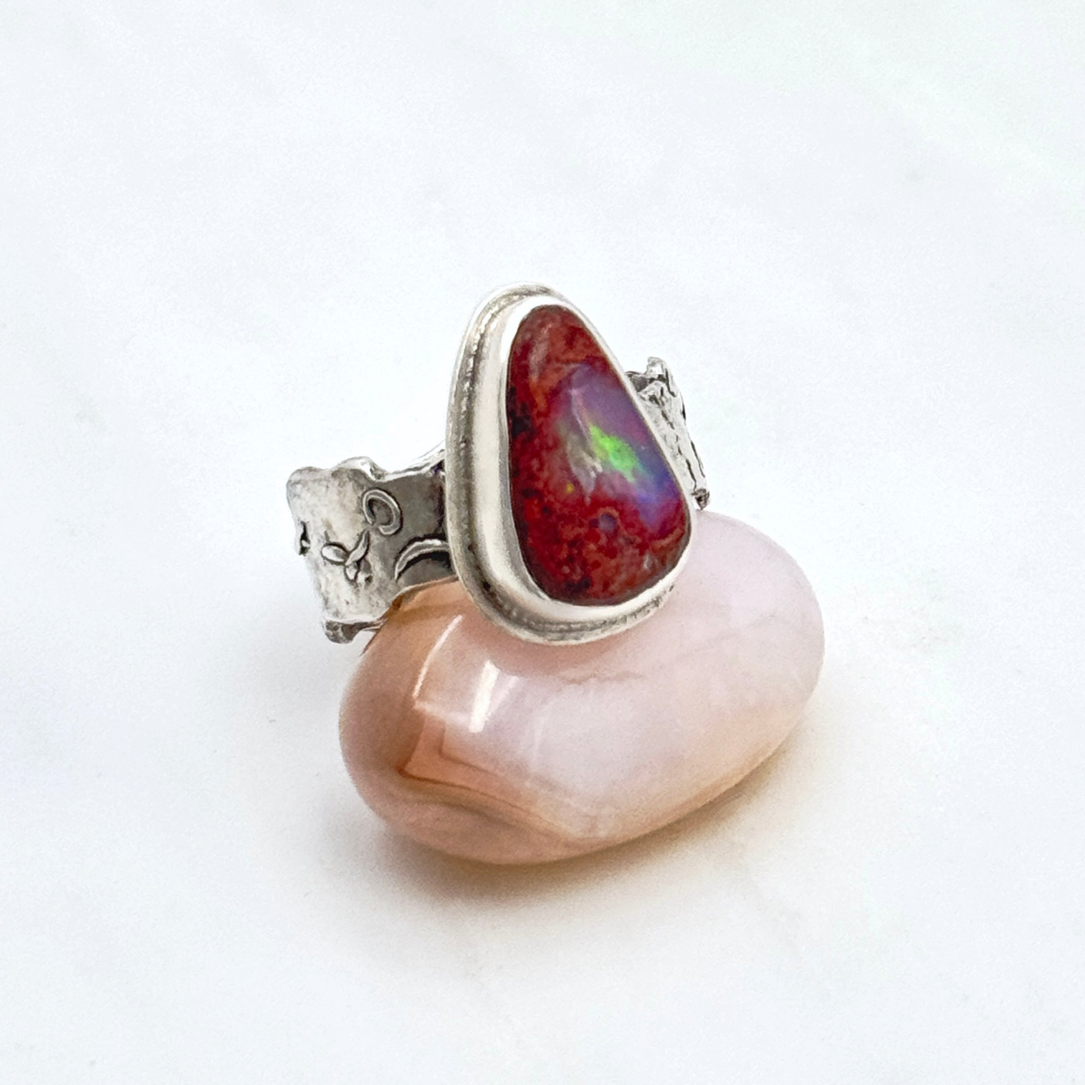 Mexican Cantera Opal Sterling Silver Ring