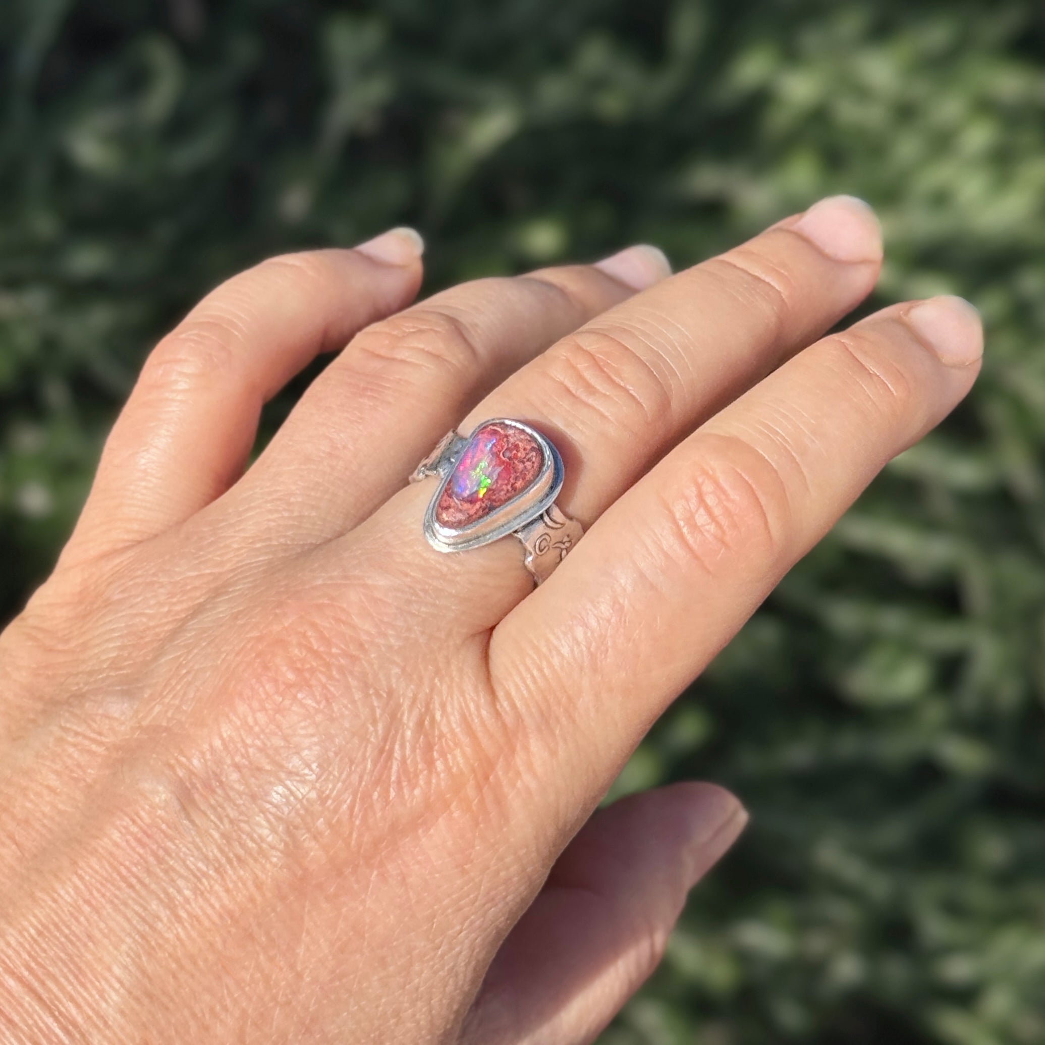 Mexican Cantera Opal Sterling Silver Ring