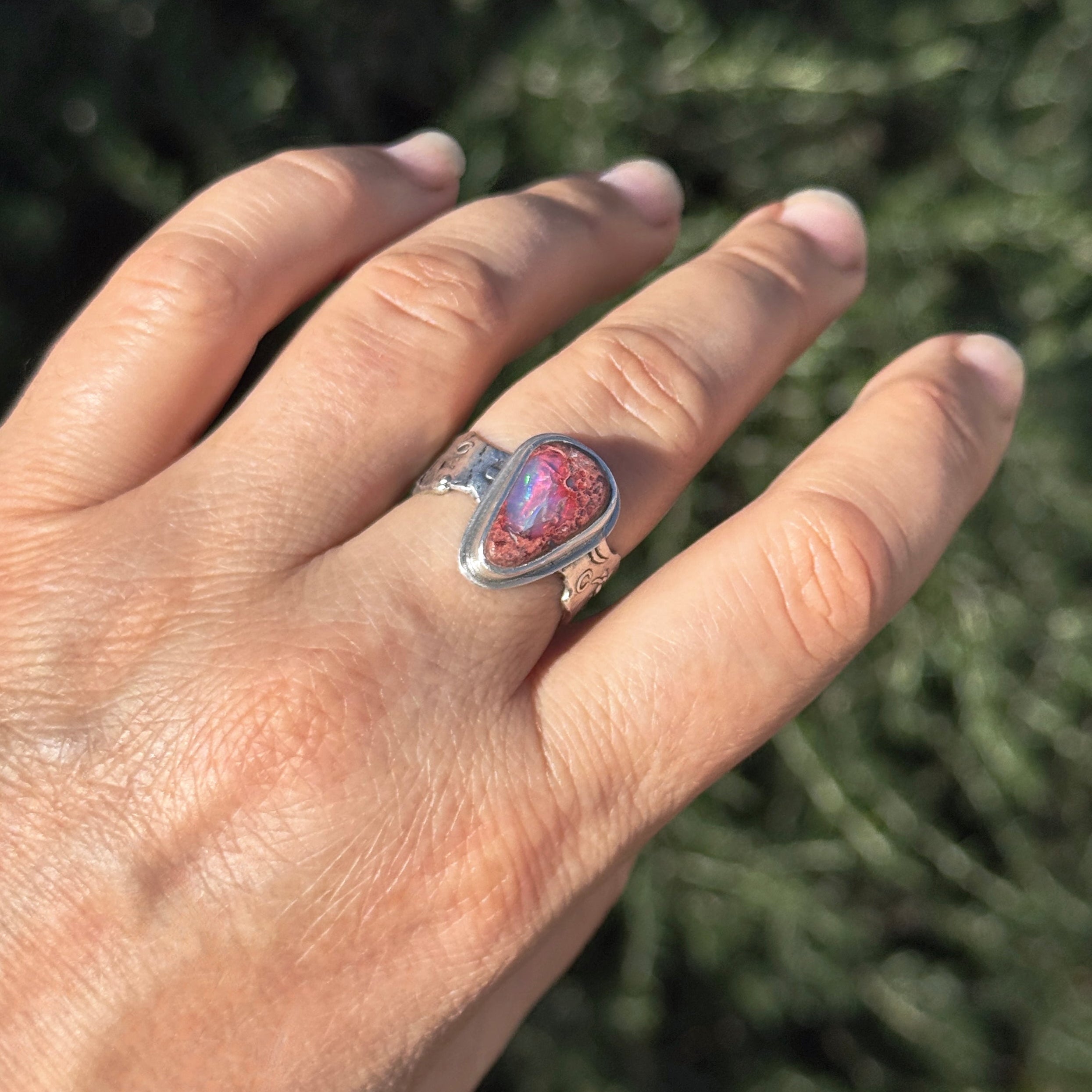 Mexican Cantera Opal Sterling Silver Ring