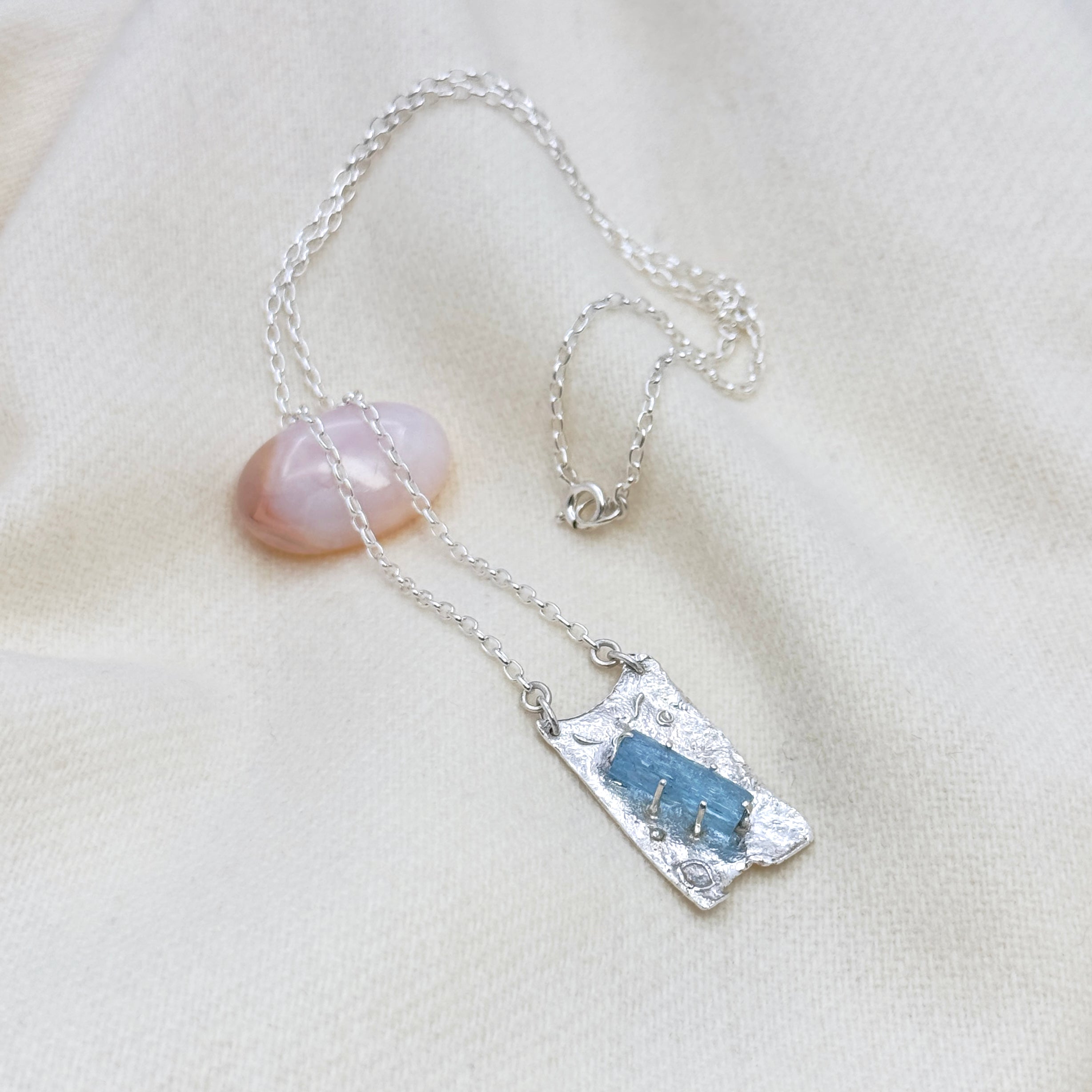 Sterling Silver Aquamarine Pendant Necklace