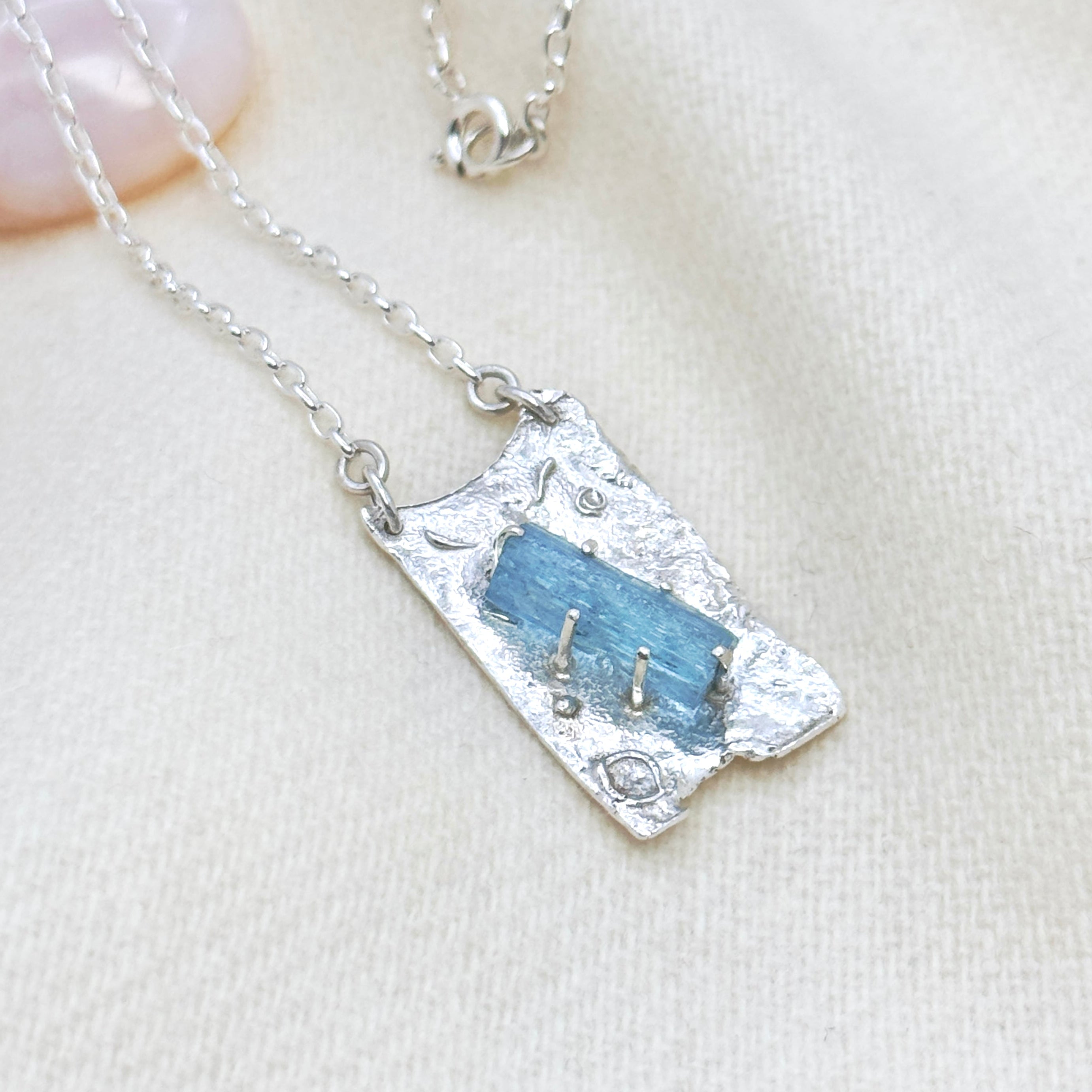 Sterling Silver Aquamarine Pendant Necklace