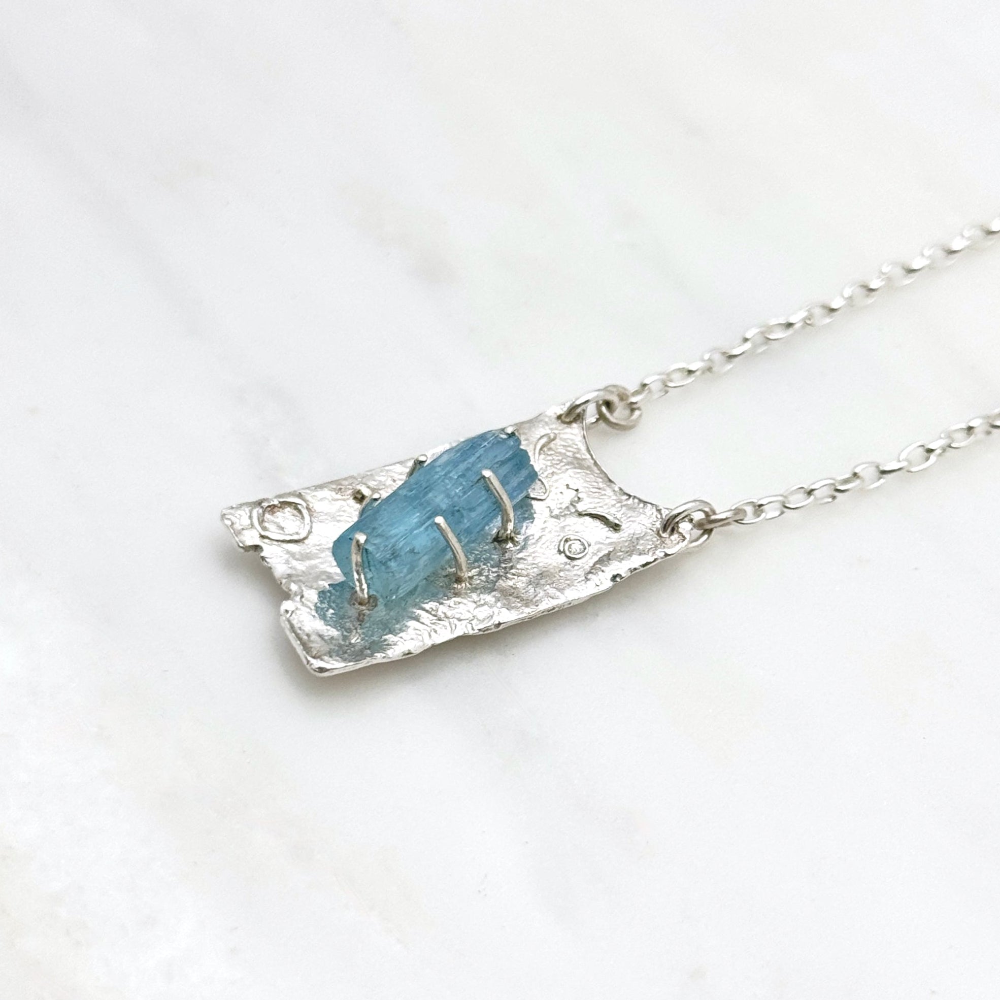 Sterling Silver Aquamarine Pendant Necklace