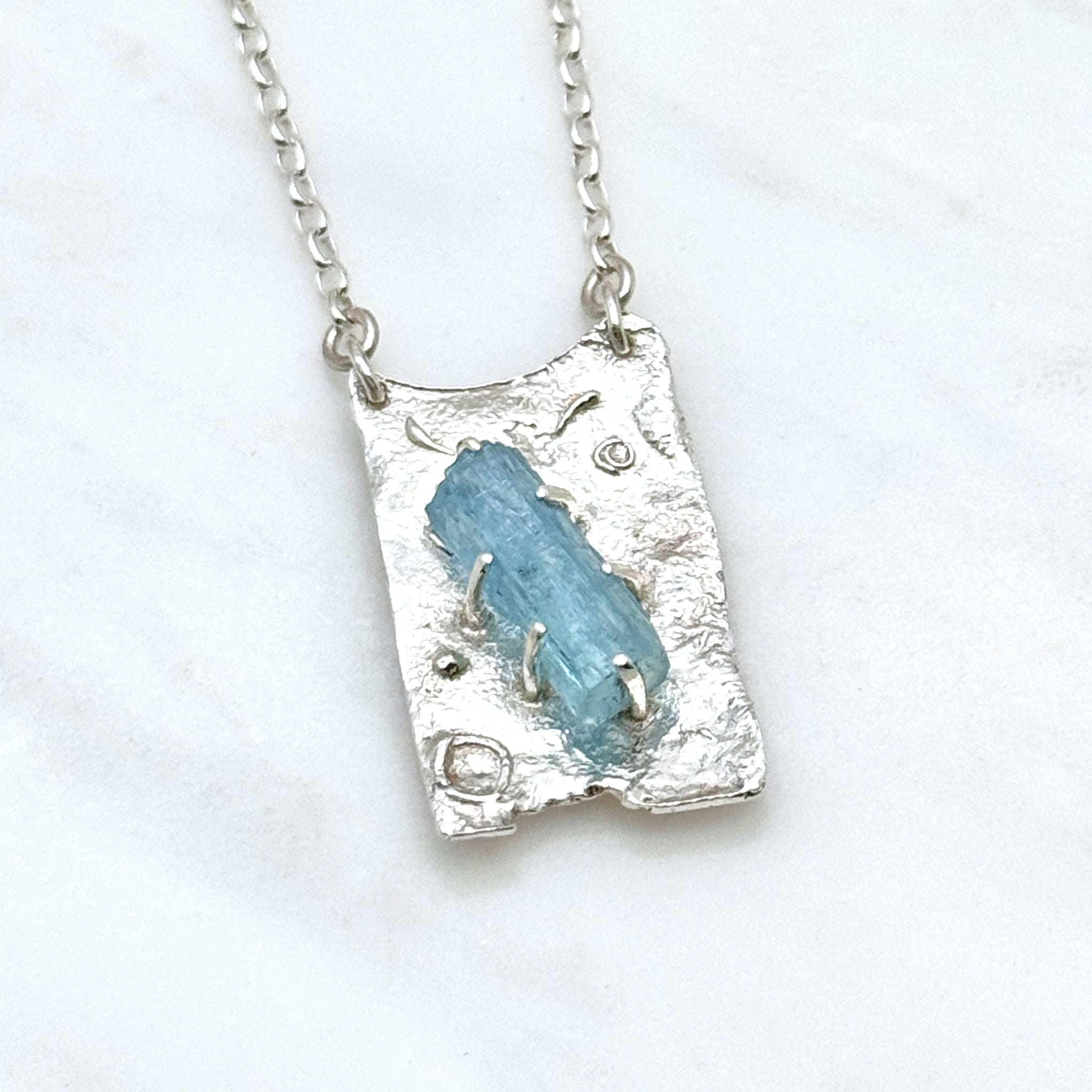 Sterling Silver Aquamarine Pendant Necklace