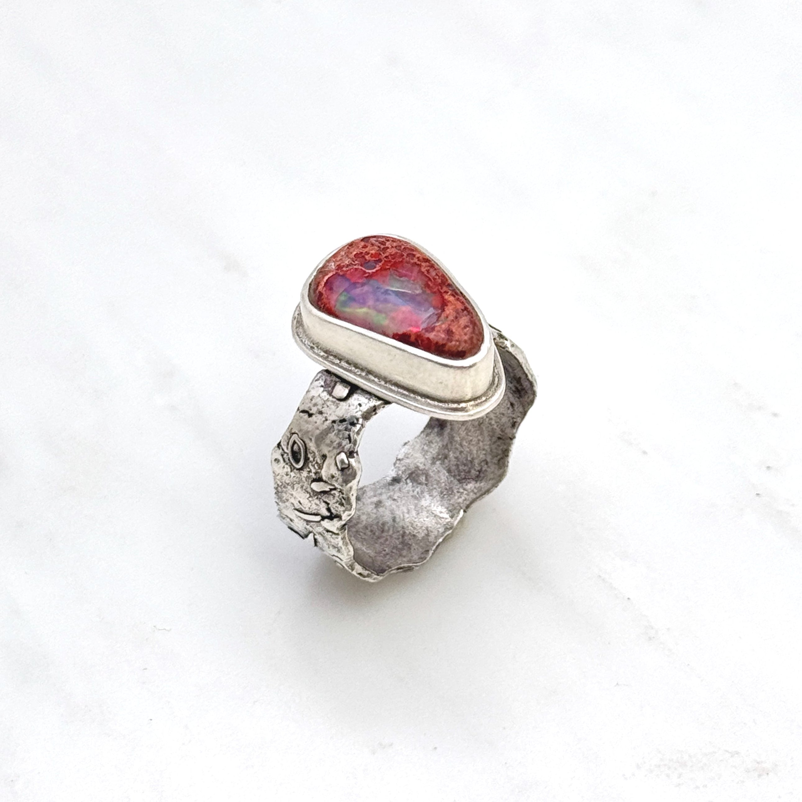 Mexican Cantera Opal Sterling Silver Ring