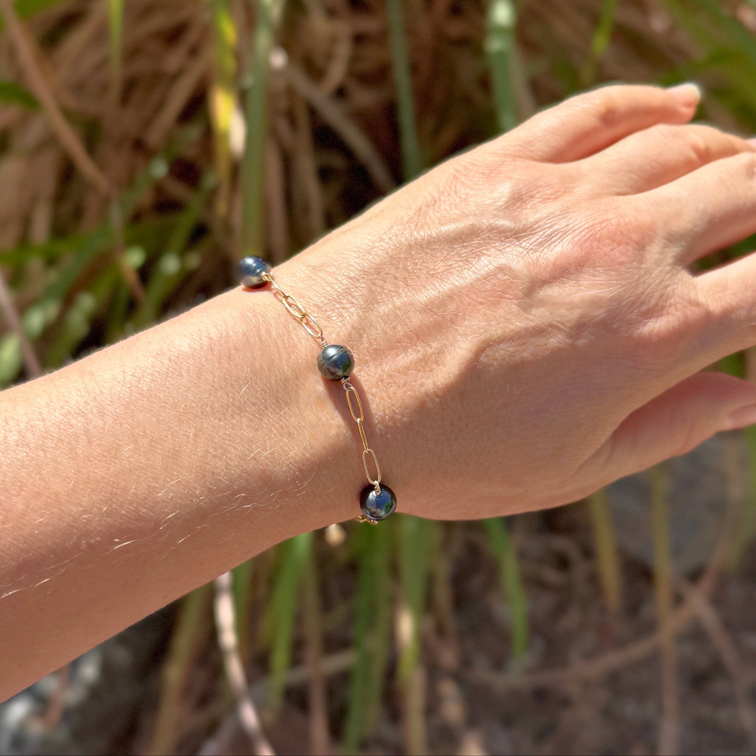 Tahitian Pearl 14Kt Gold-Filled Bracelet