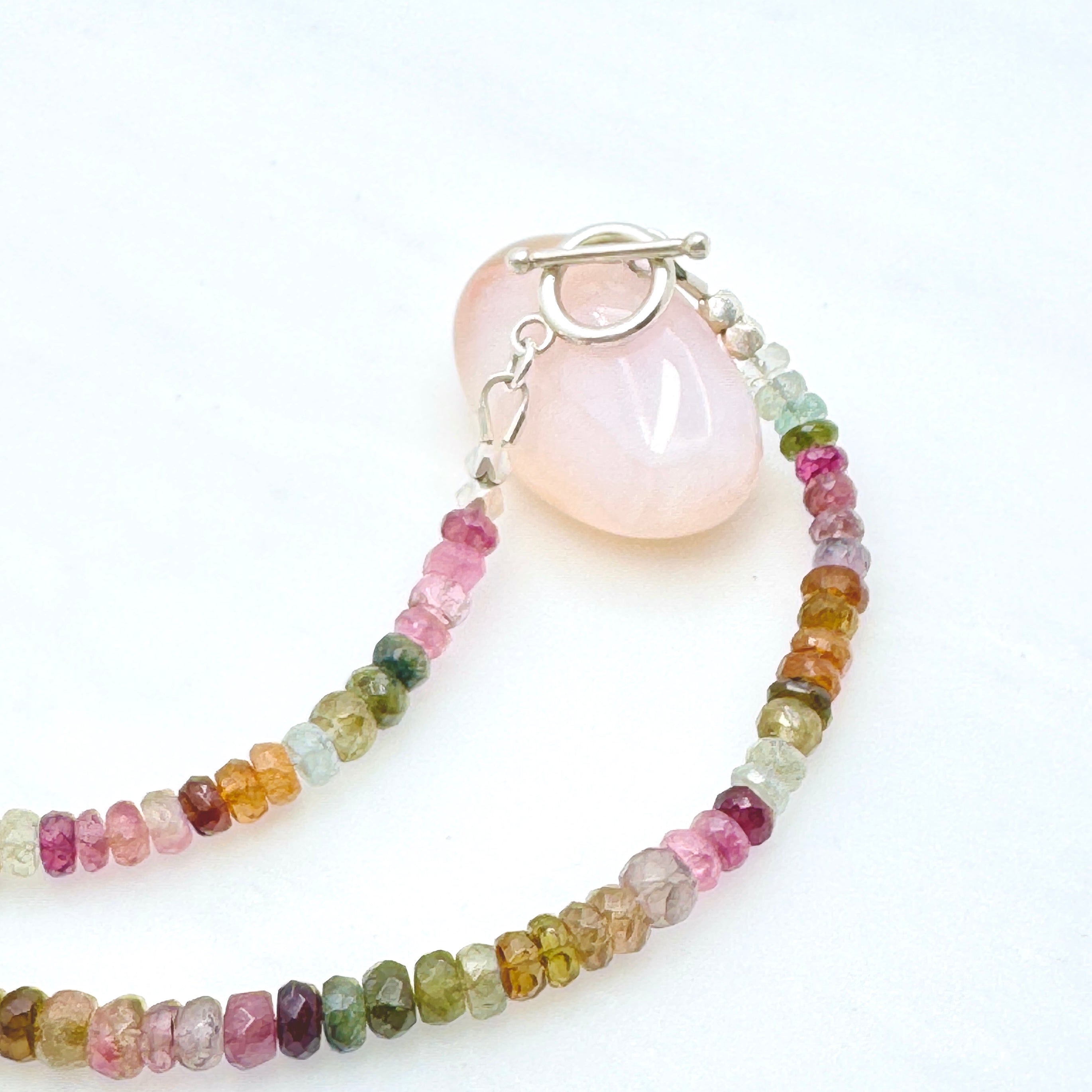 Multicolor Tourmaline 925 Silver Necklace