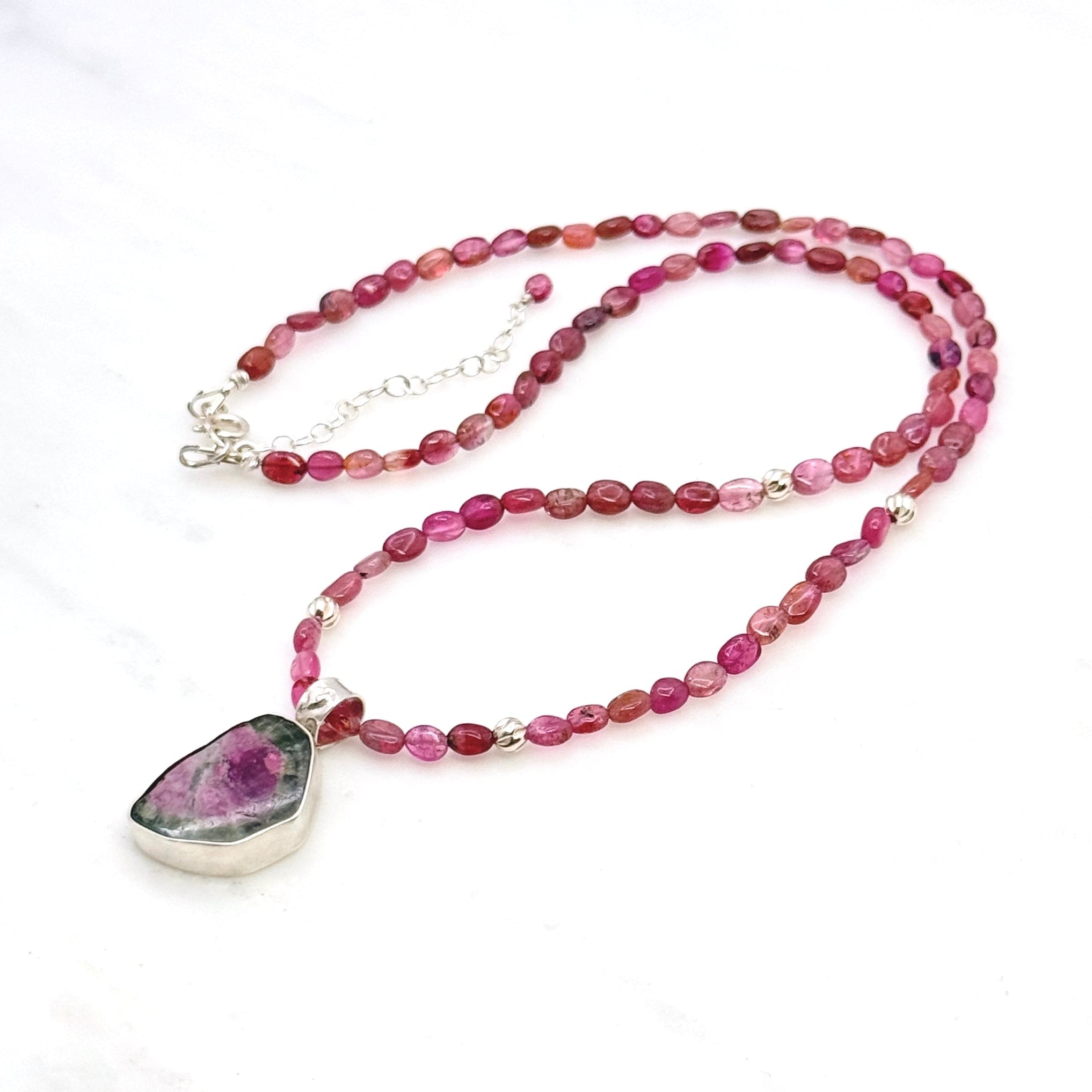 Tourmaline Sterling Silver Pendant Necklace