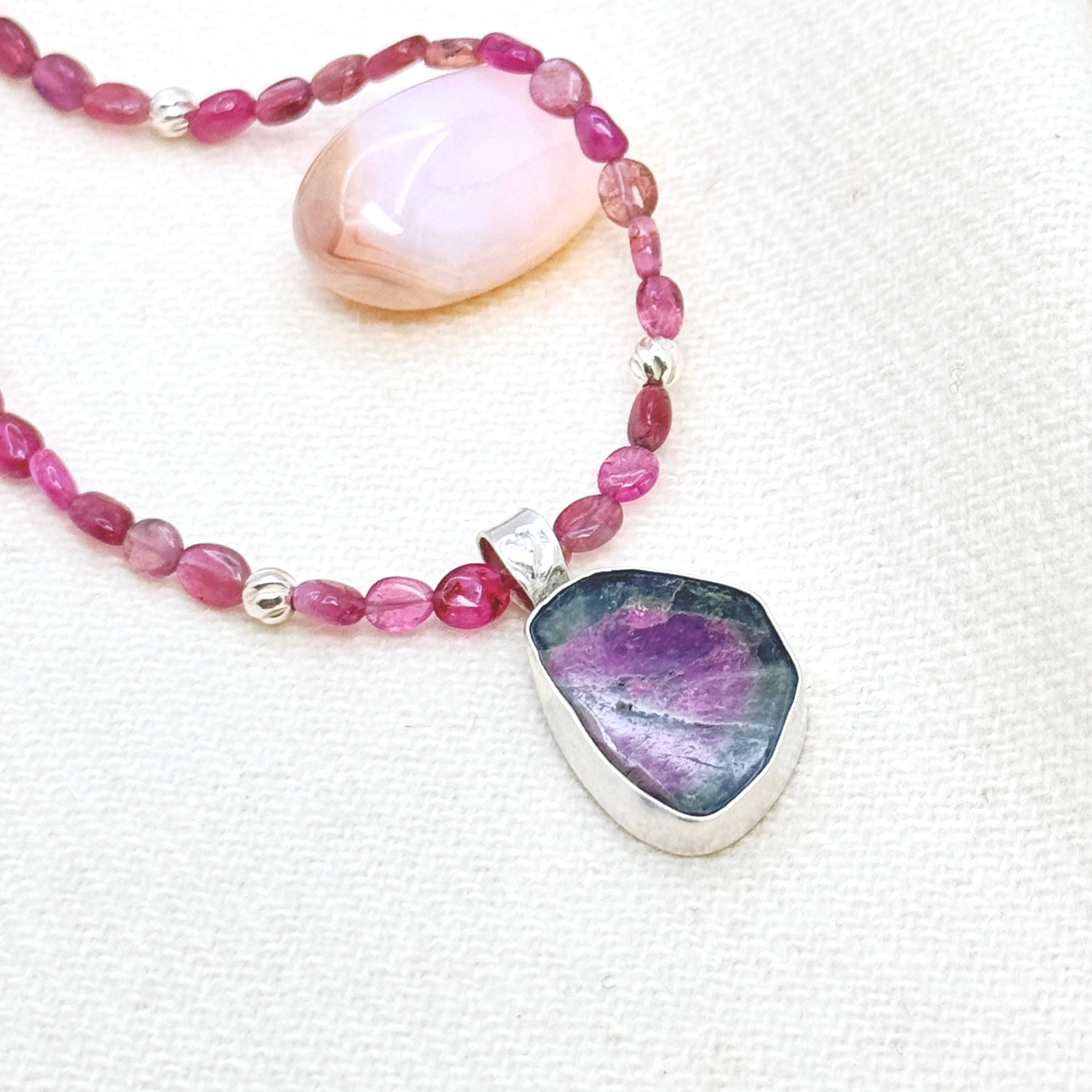 Tourmaline Sterling Silver Pendant Necklace