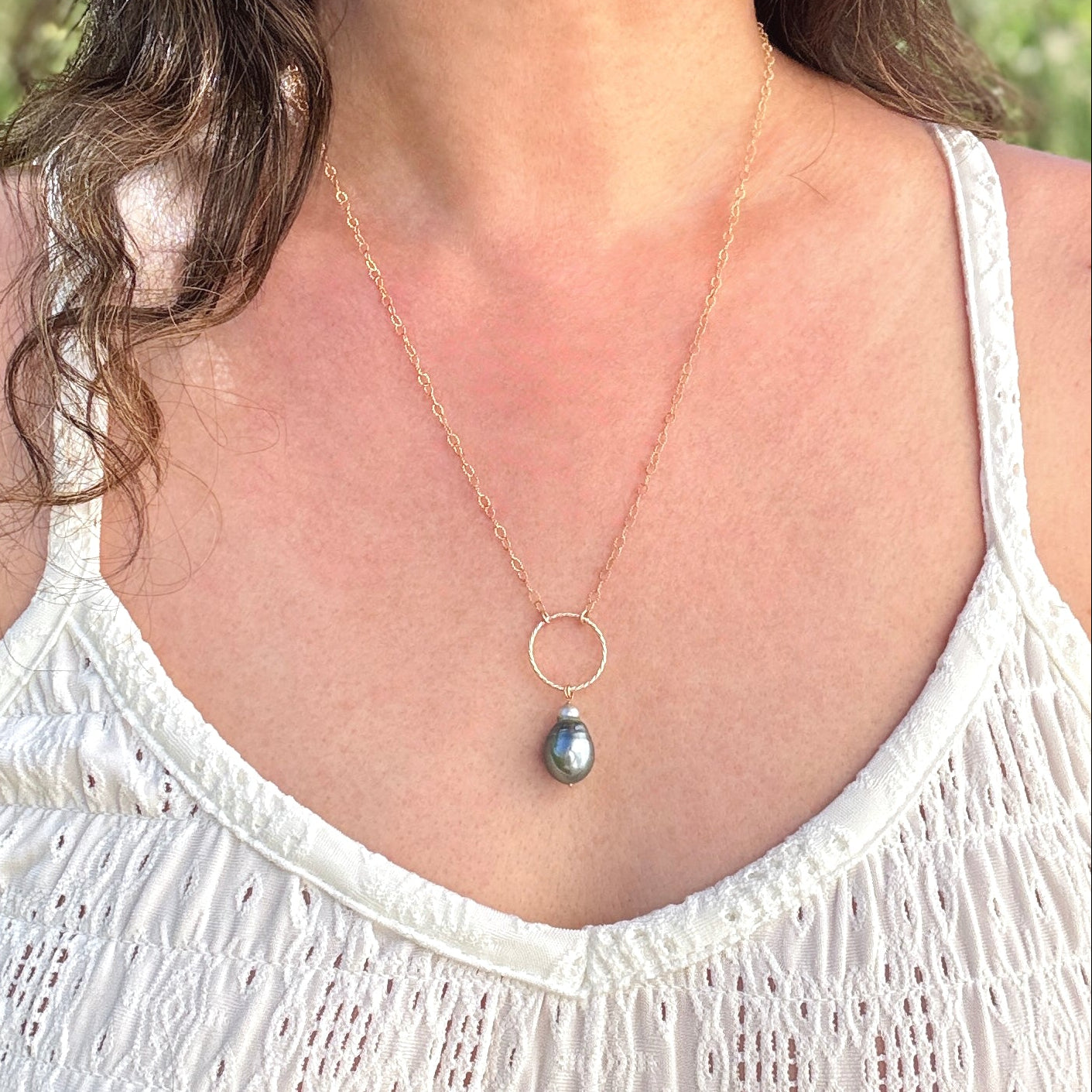 Large Tahitian Pearl Drop Necklace