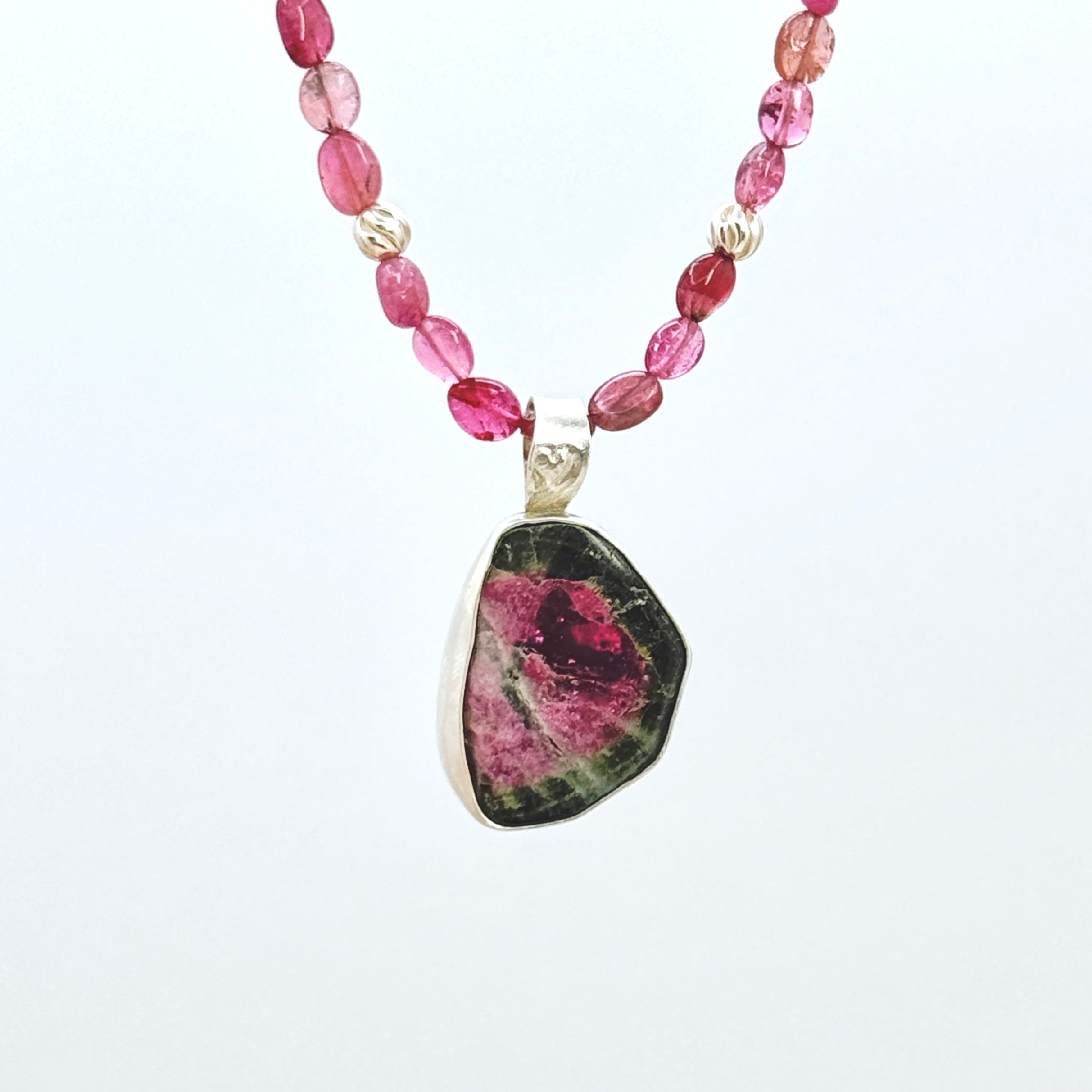 Tourmaline Sterling Silver Pendant Necklace