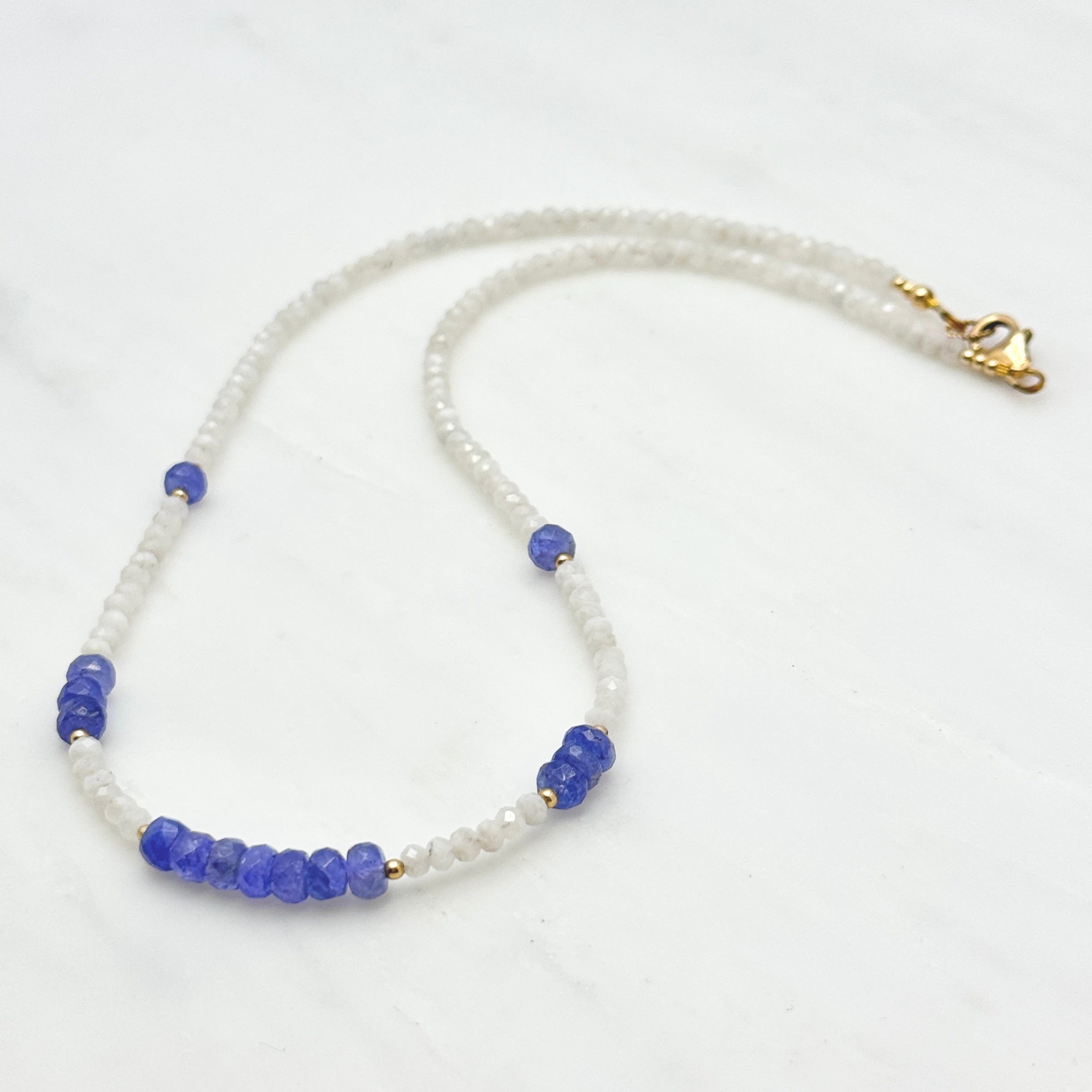 Tanzanite & Moonstone Gold-Filled Necklace