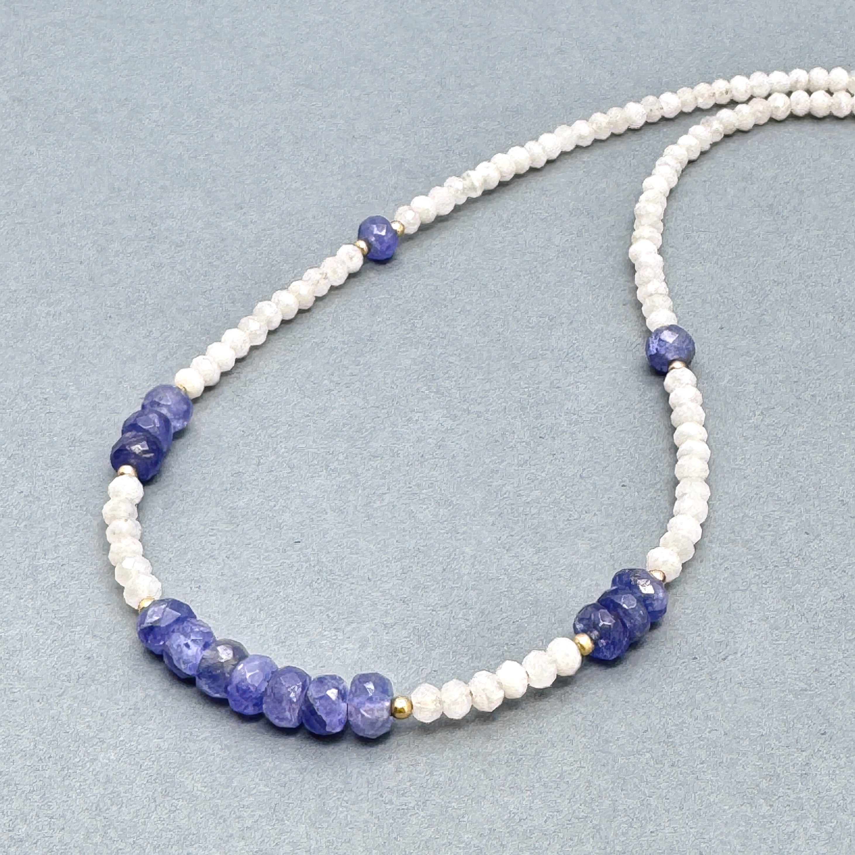 Tanzanite & Moonstone Gold-Filled Necklace