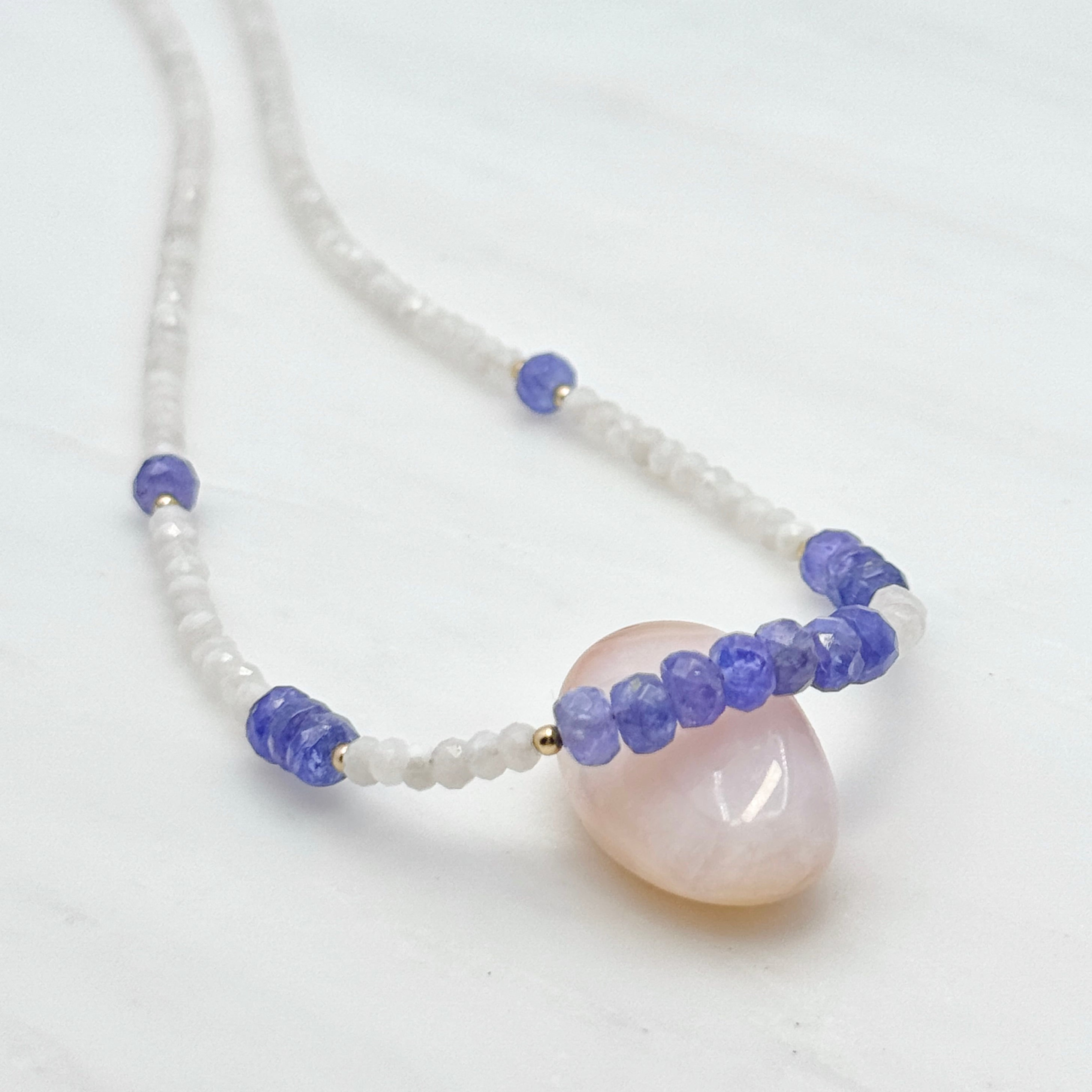Tanzanite & Moonstone Gold-Filled Necklace