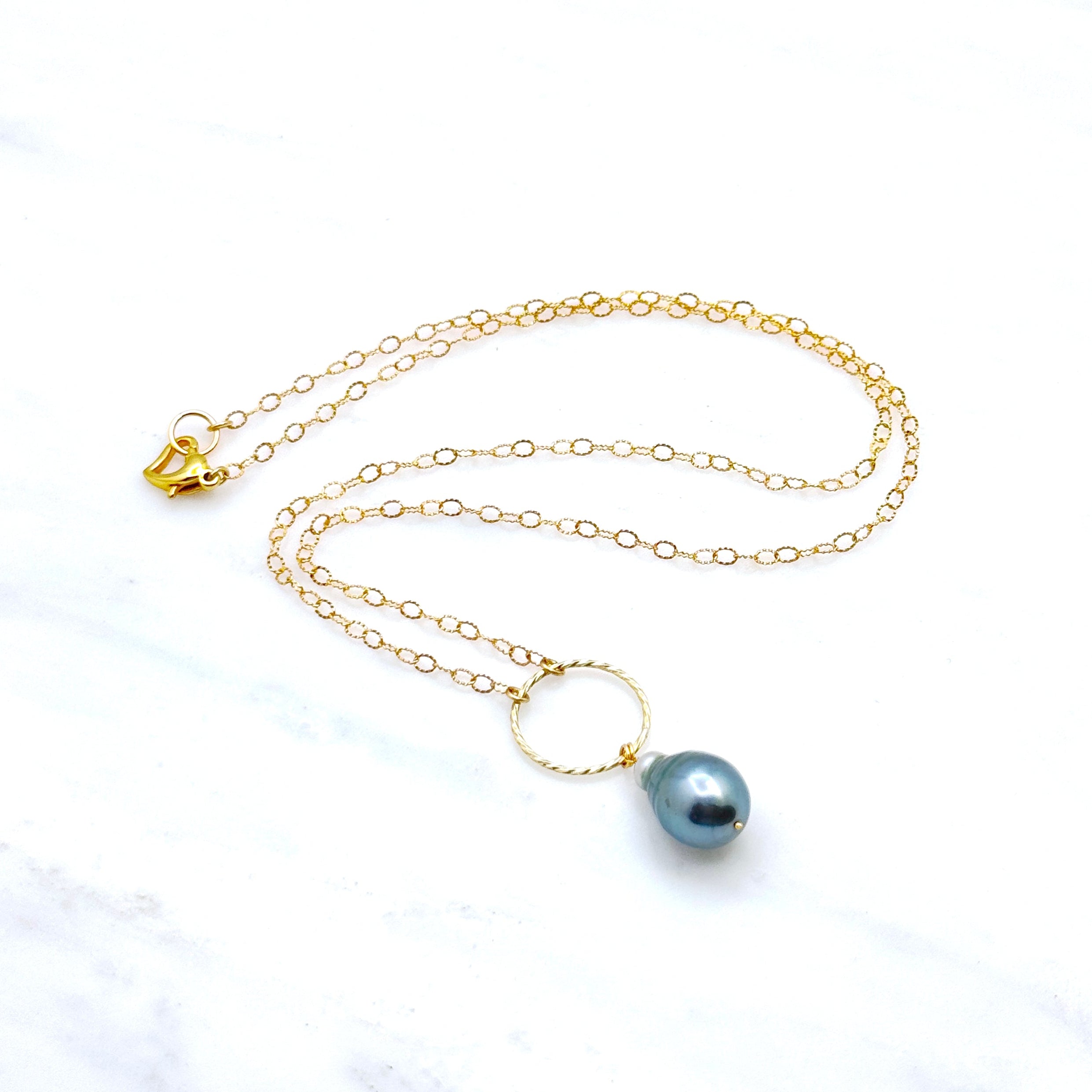 Large Tahitian Pearl Drop Necklace