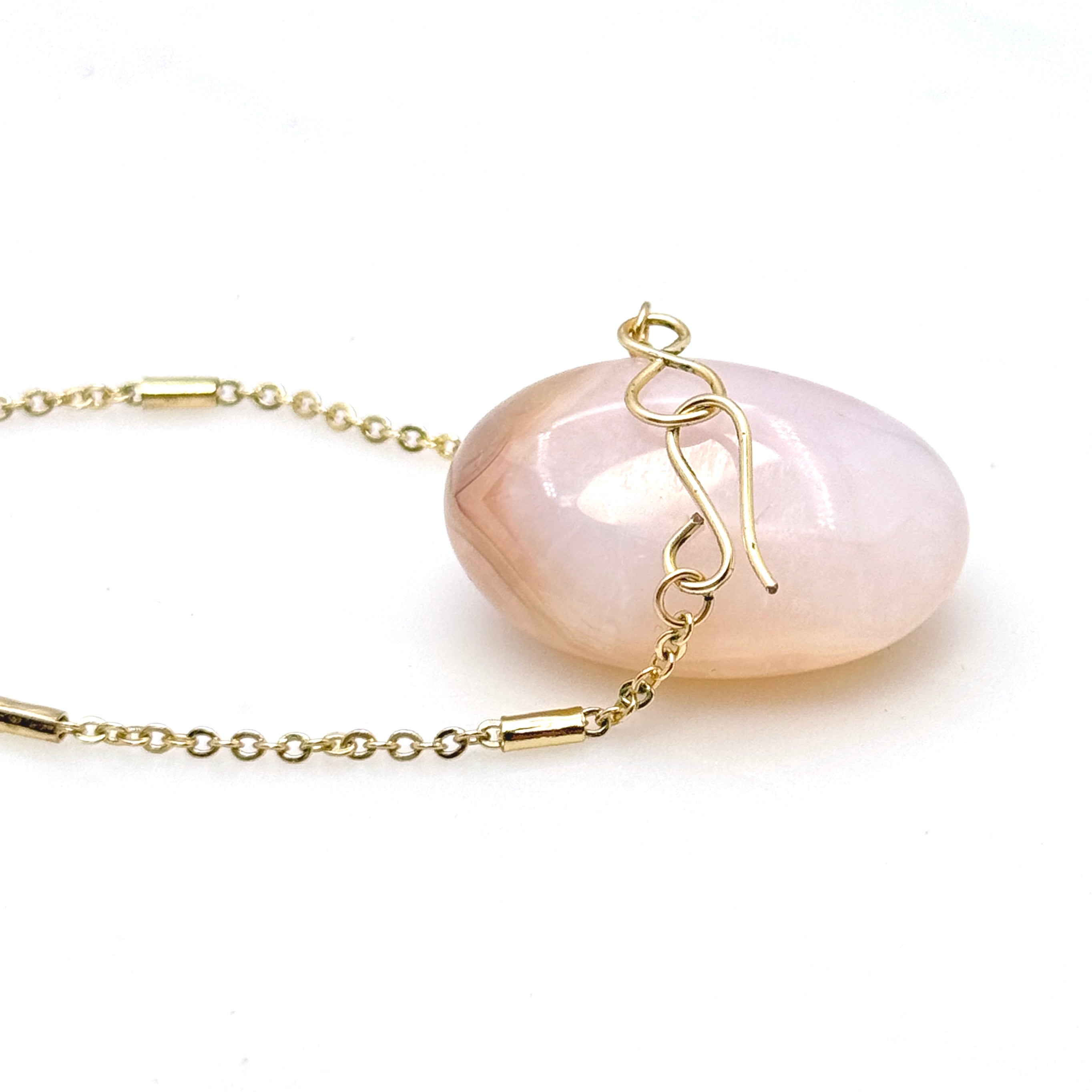 Aquamarine Bar On Satellite Chain Necklace
