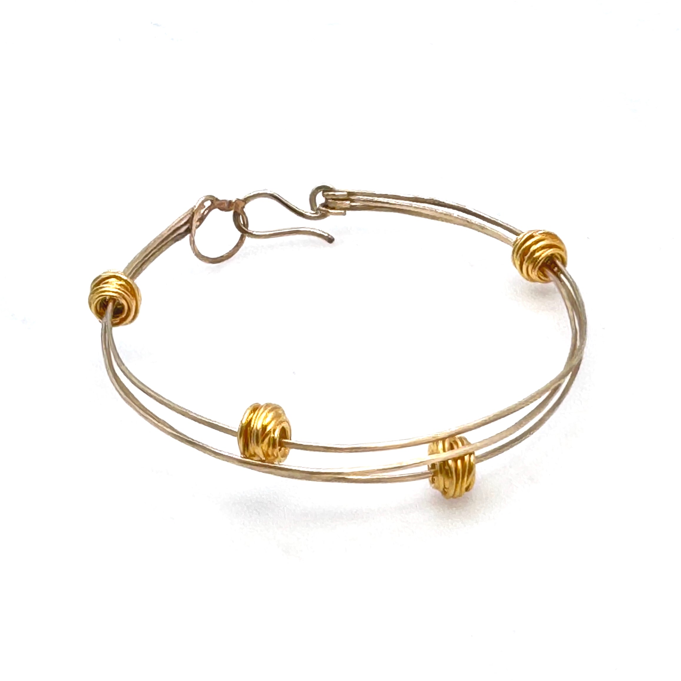 Gold-Filled Kinetic Vermeil Bead Bangle